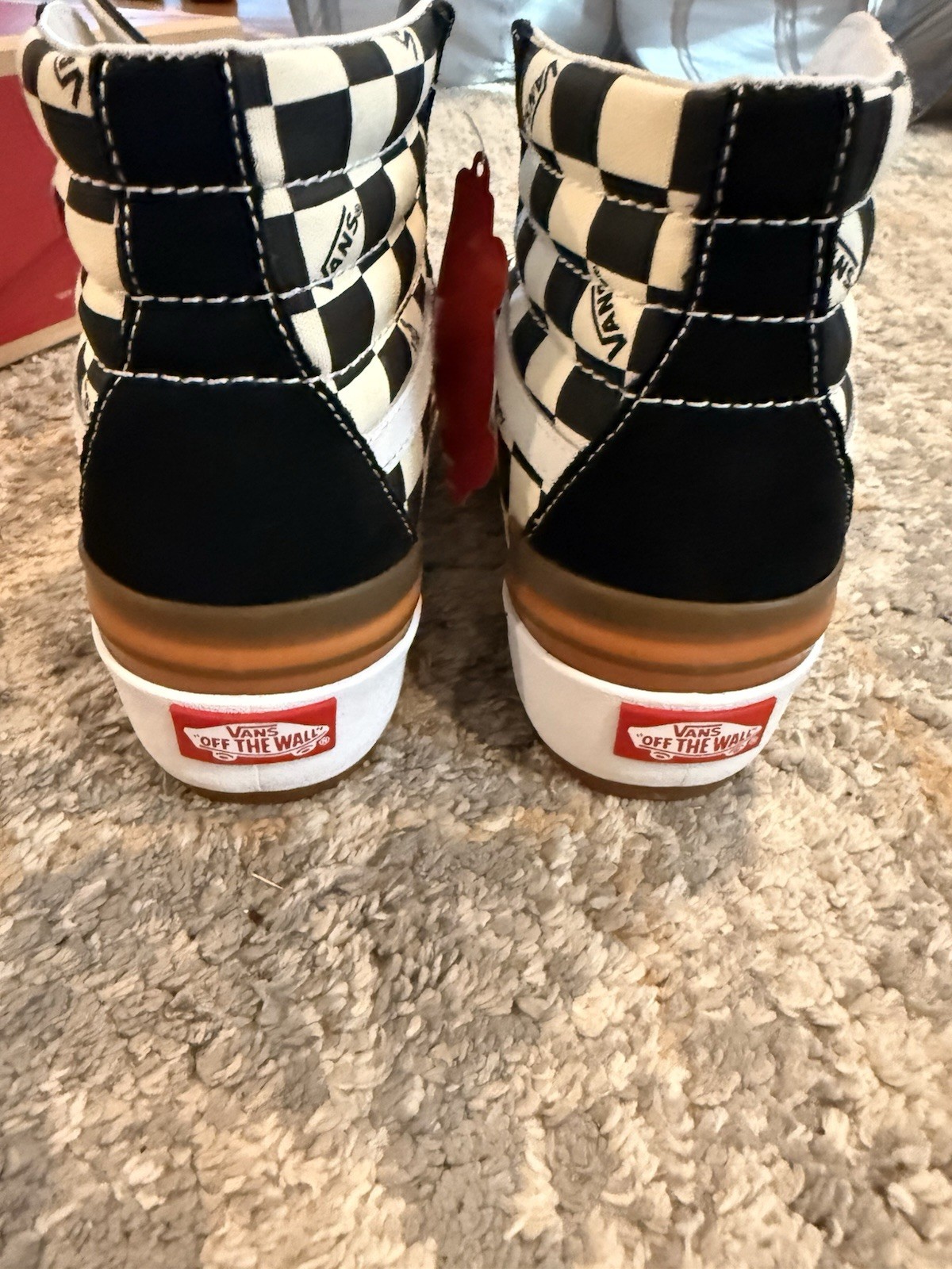 VANS Old Skool SK8-Hi Stacked Checkerboard Shoes Size 7.5 Women’s 6.0 Men’s