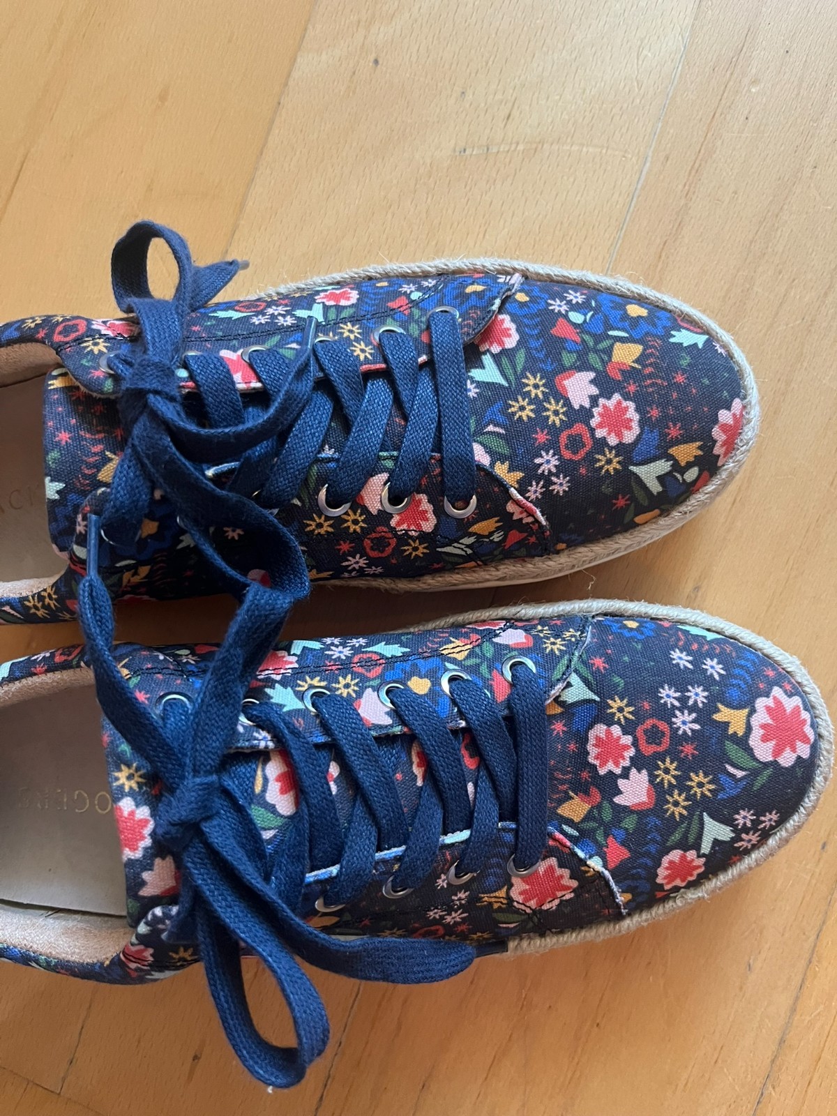 Jack Rogers Mia Floral Print Platform Espadrille Sneakers Size 9