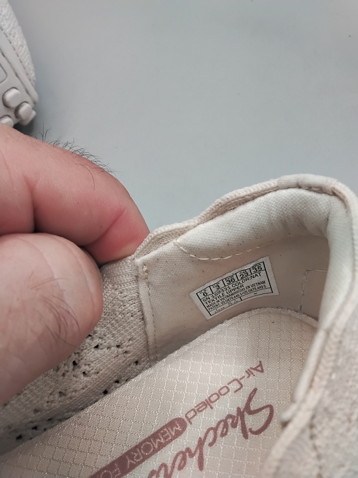 Skechers Cleo Driver Recycled Vegan Knit Crochet Loafers 6M Natural A162