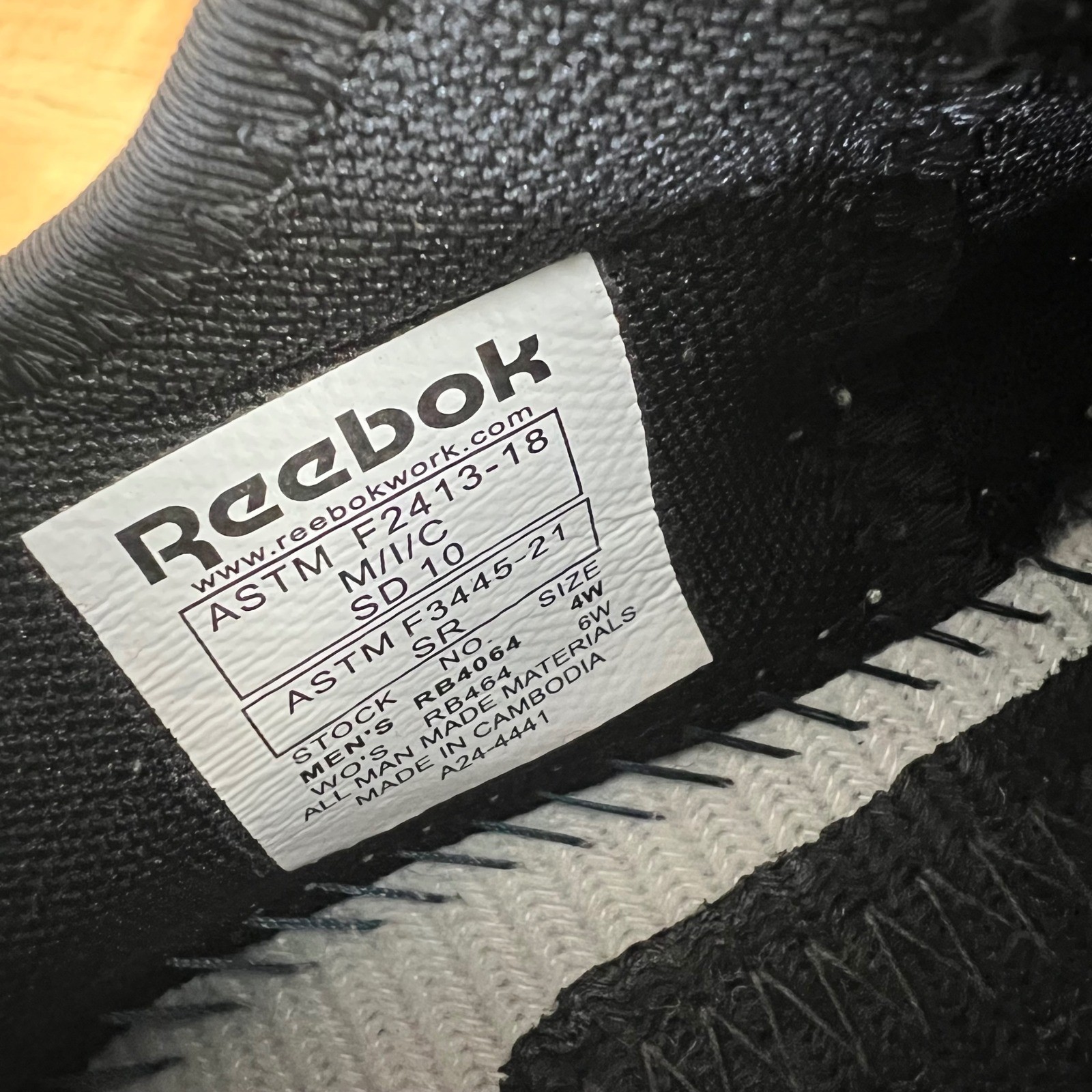 Reebok Flexagon 3.0 Work Shoes Black Composite Toe Safety Sneaker Ws 6 NO INSOLE