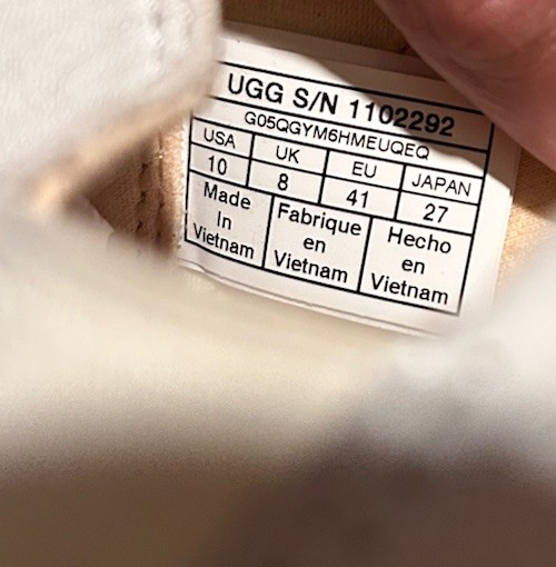 UGG Womens KITLYN White Color Leather Slip Ons Comfort Shoe ,US 10 UK 8 EU 41