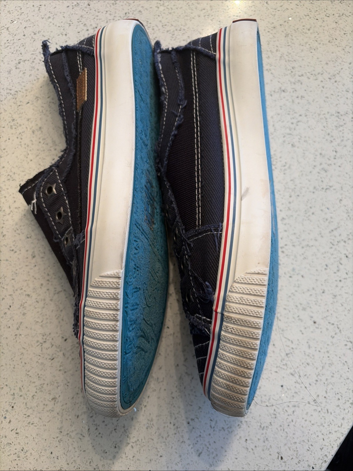 Blowfish Malibu Sneakers Slip On Sz 7.5 Gently Used Navy