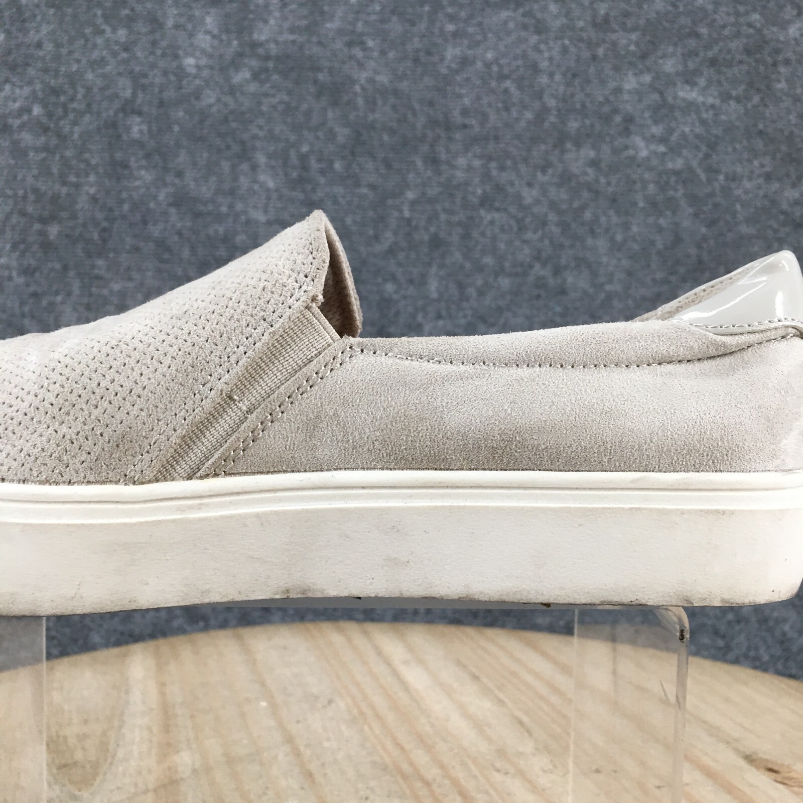 Dr. Scholls Shoes Womens 7M Nova Slip On Sneakers Gray Fabric Perforated Comfort