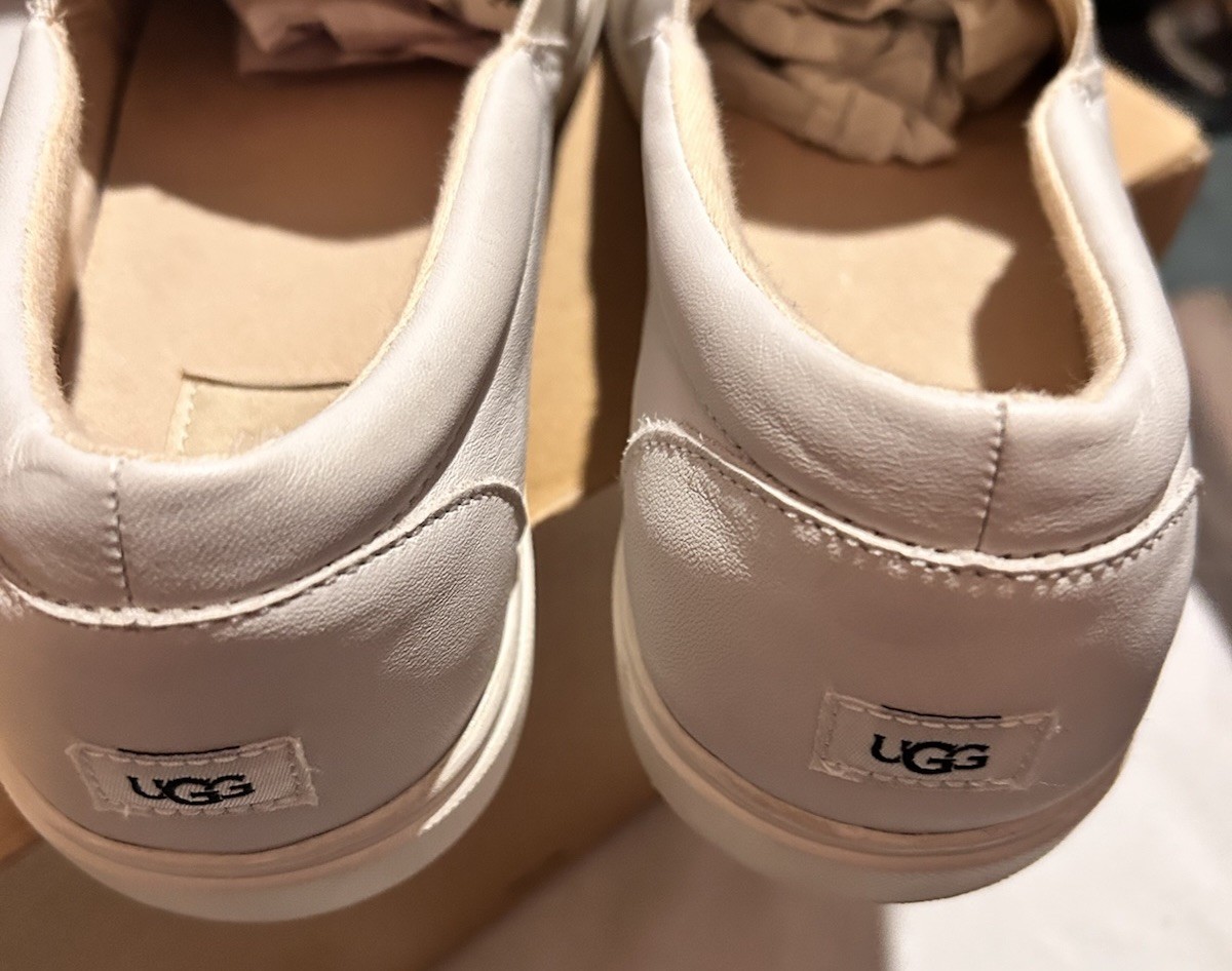UGG Womens KITLYN White Color Leather Slip Ons Comfort Shoe ,US 10 UK 8 EU 41