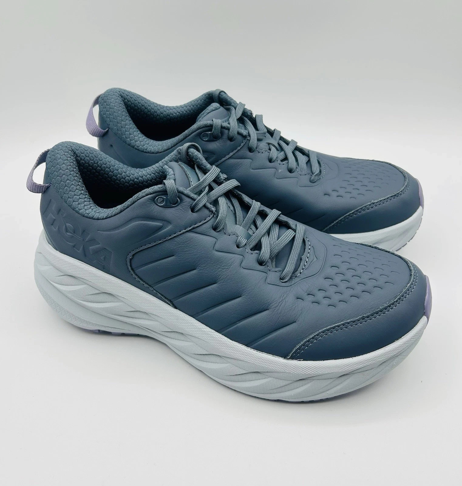 NEW HOKA One One Bondi SR Wide Womens Sneakers Shoe 8.5 D Faded Navy/Berry Patch