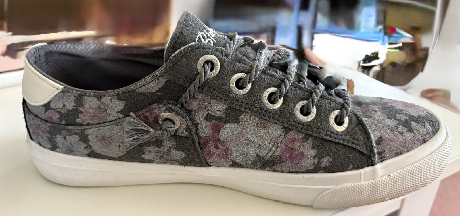 Blowfish Malibu-Martina Slip-On Sneaker – Women’s 7.5 Grey Flowers