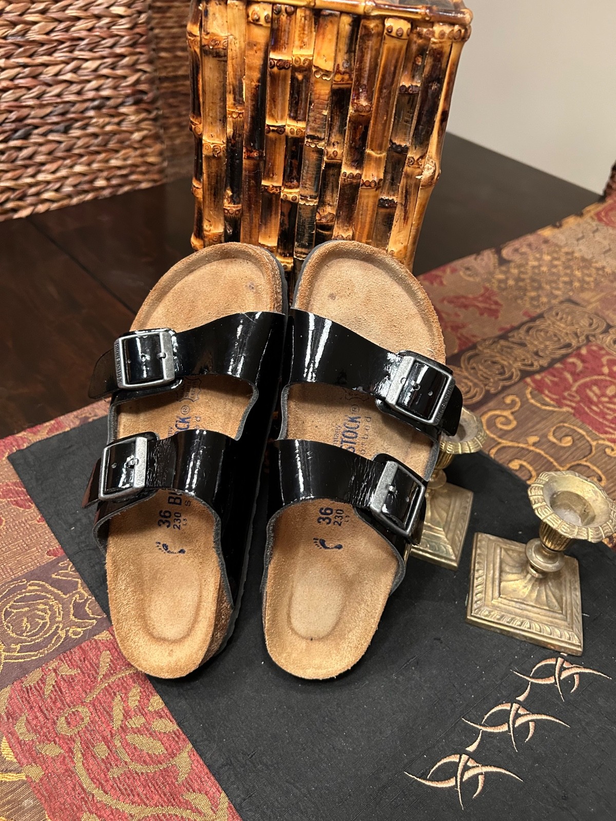 Birkenstocks Arizona Black Patent Leather Size 36 6 6-1/2