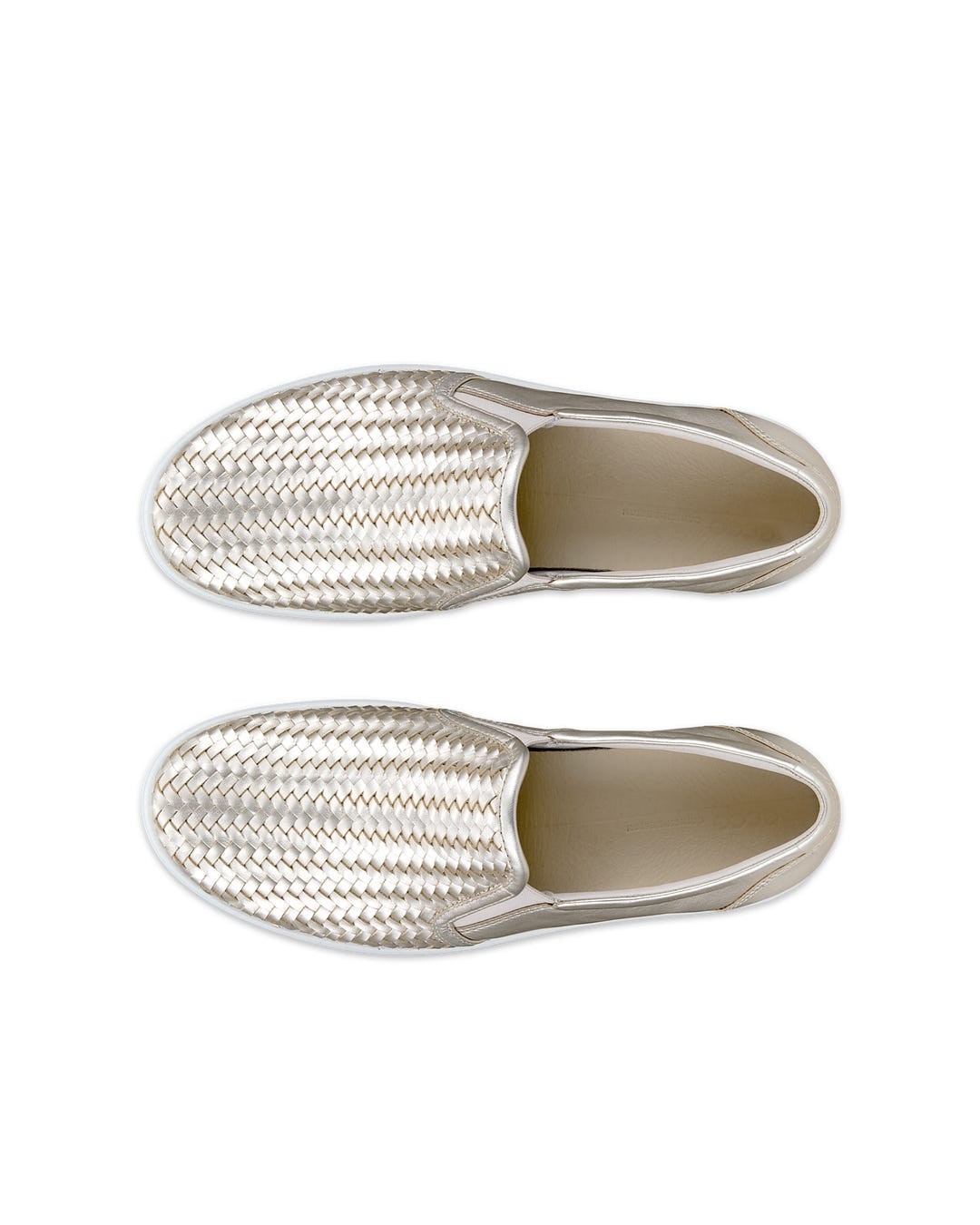 ECCO Soft 7 Shoes Pure White Gold Woven Slip On Loafers EU 39 Women’s 8 – 8.5 US