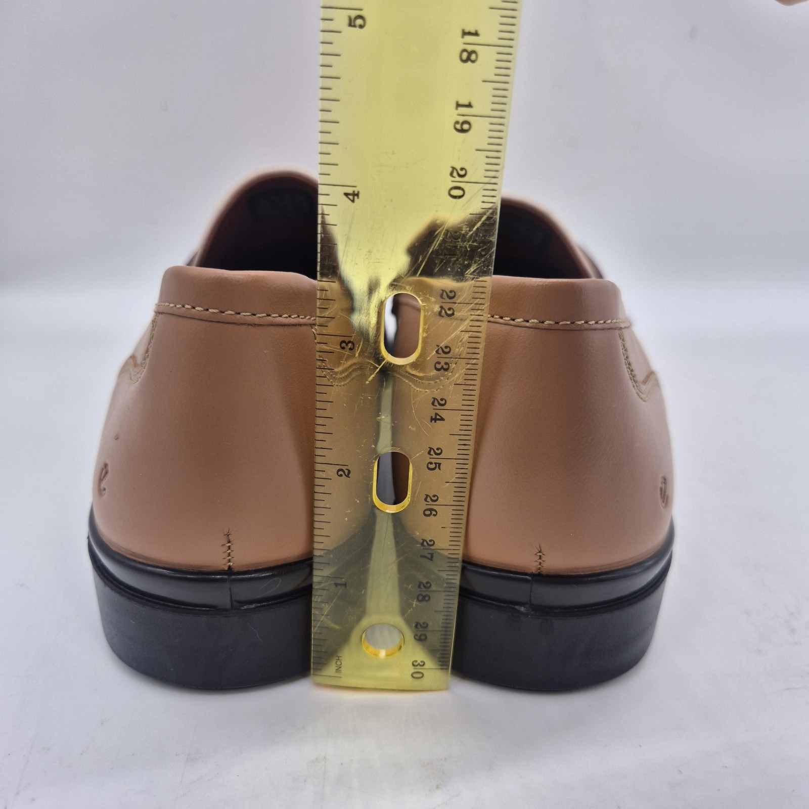 ECCO Women’s Loafers Size 39 Dress Classic 15 Leather Tan Preppy Stone Croc 311