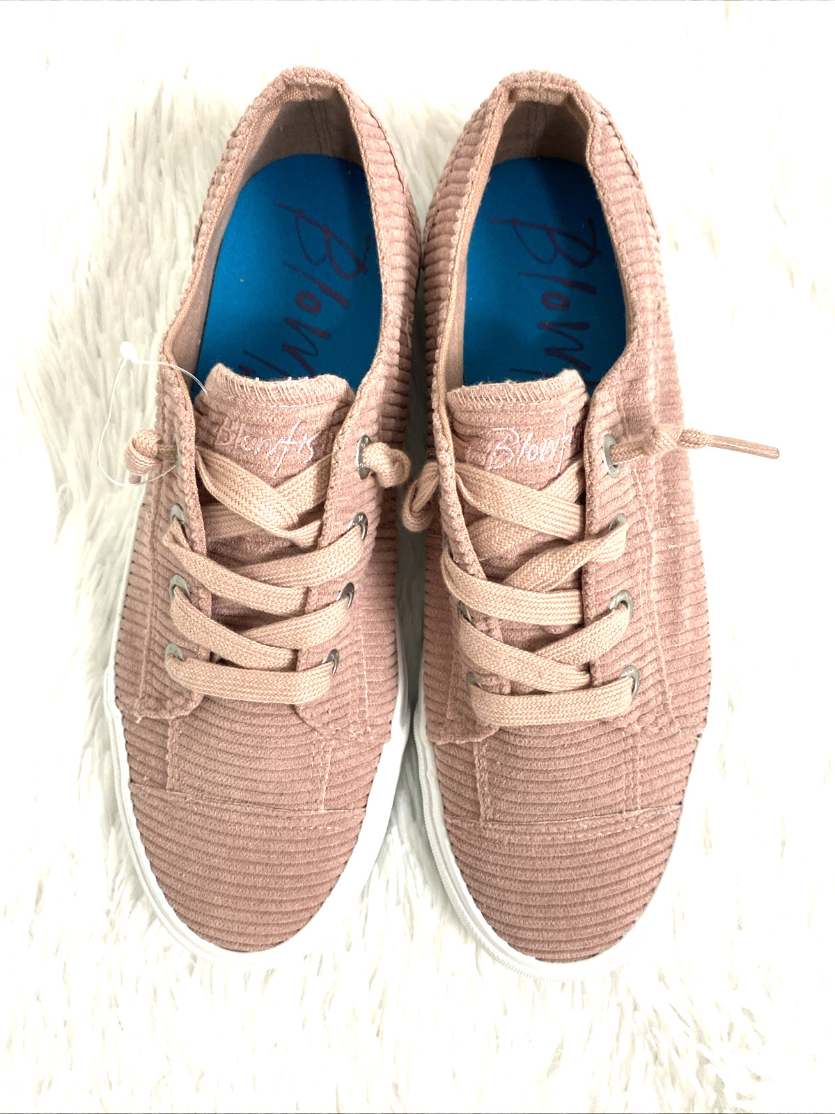 Blowfish Malibu Maxine Sneakers Shoes Womens Pink Cotton Corduroy Lace Up