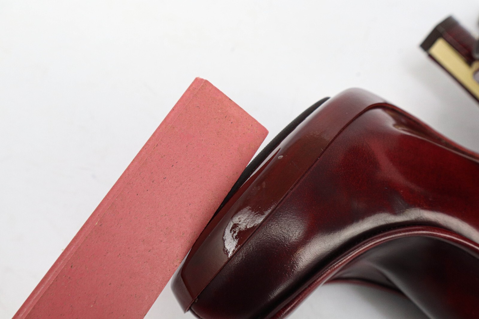 Salvatore Ferragamo Shoes Womens (UK) 4.5 Burgundy Leather Ankle High Heel