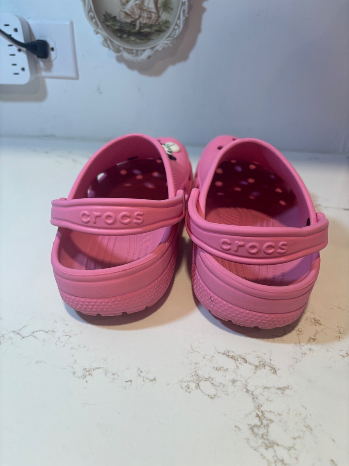 Crocs Womens Shoes Size 9 Pink Rubber Activewear Slip Ons
