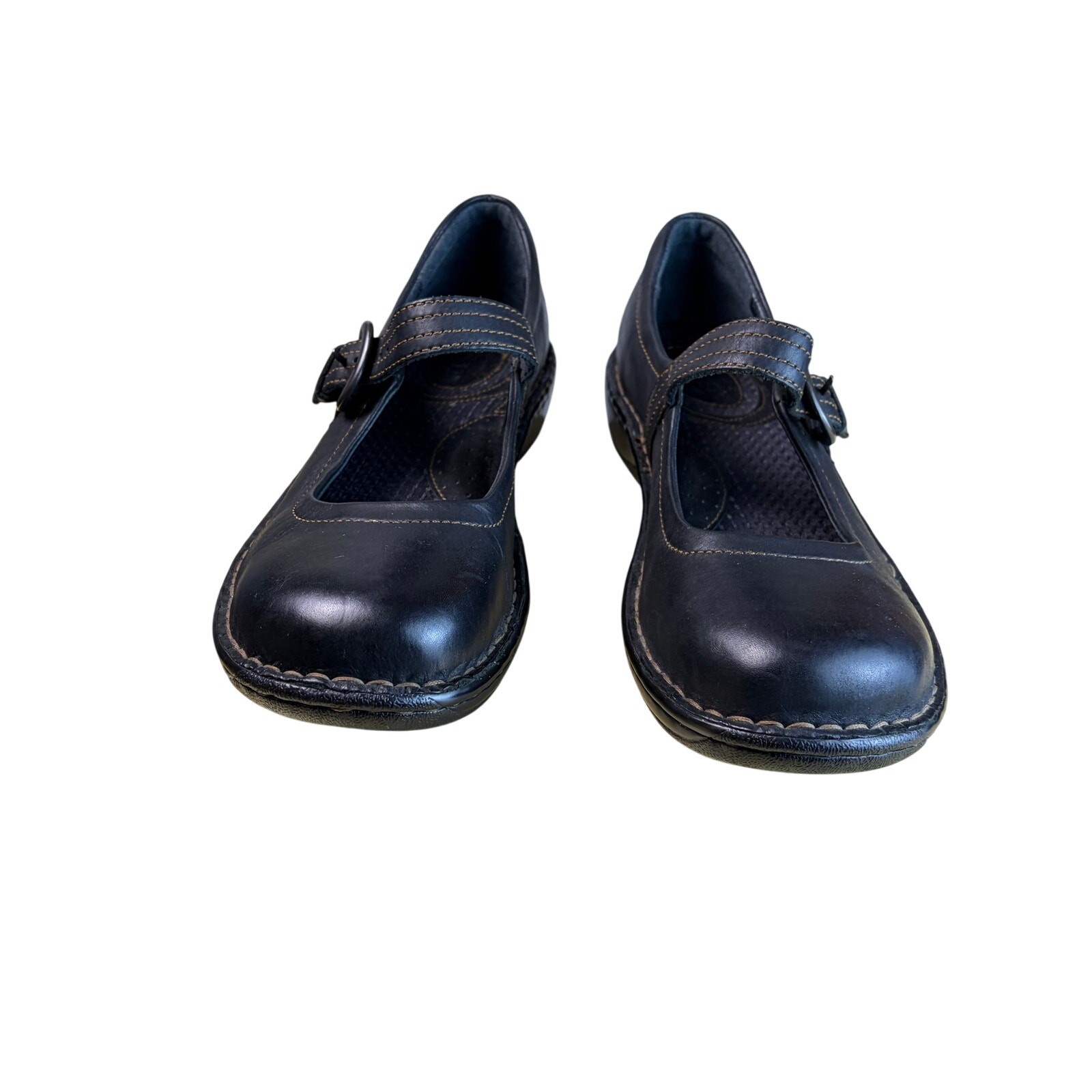 Born Black Leather Mary Jane Shoes Womens 9.5 Comfort Commuter Work