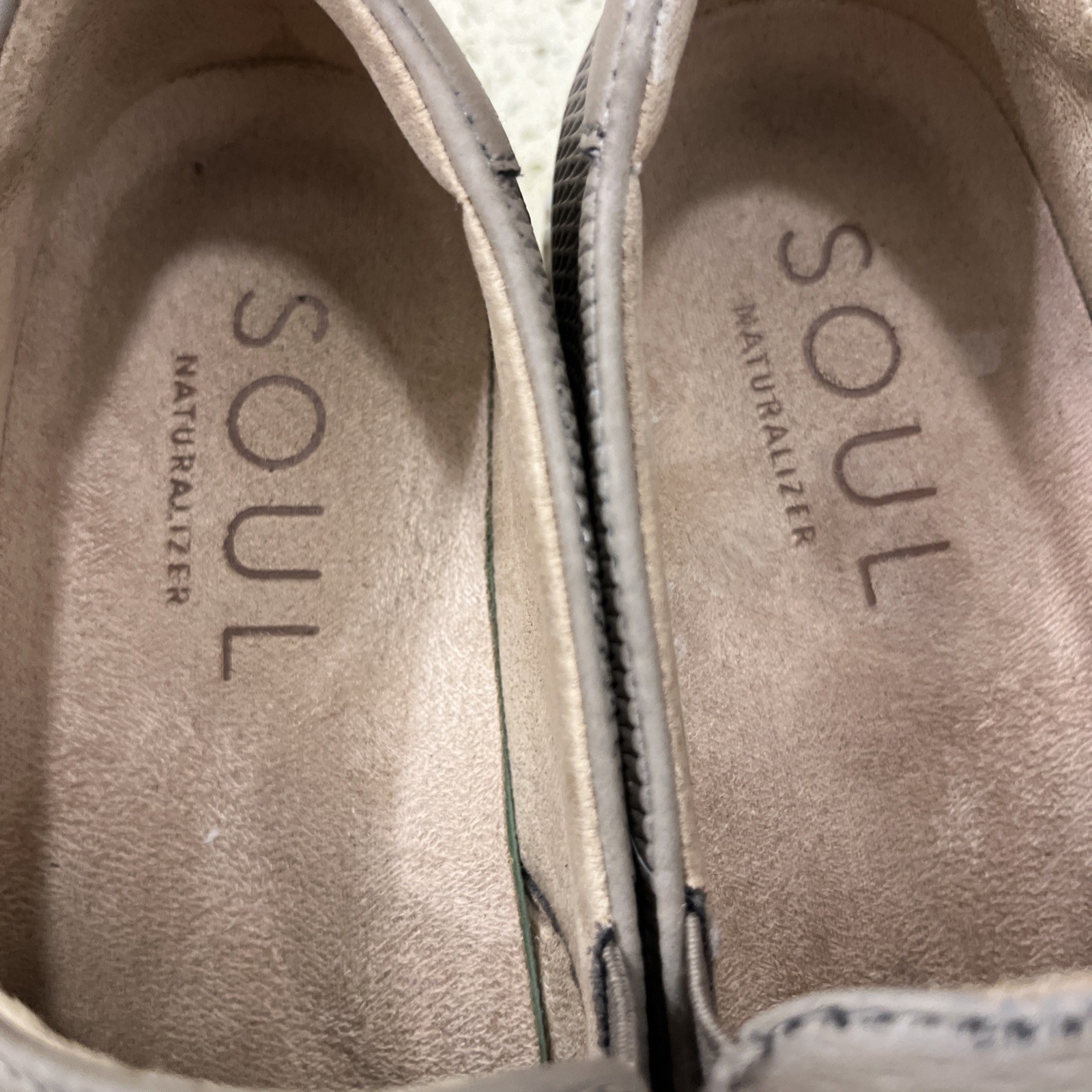 Naturalizer Soul Womens Slip-On Sneakers Taupe Textured Casual Comfort Shoes