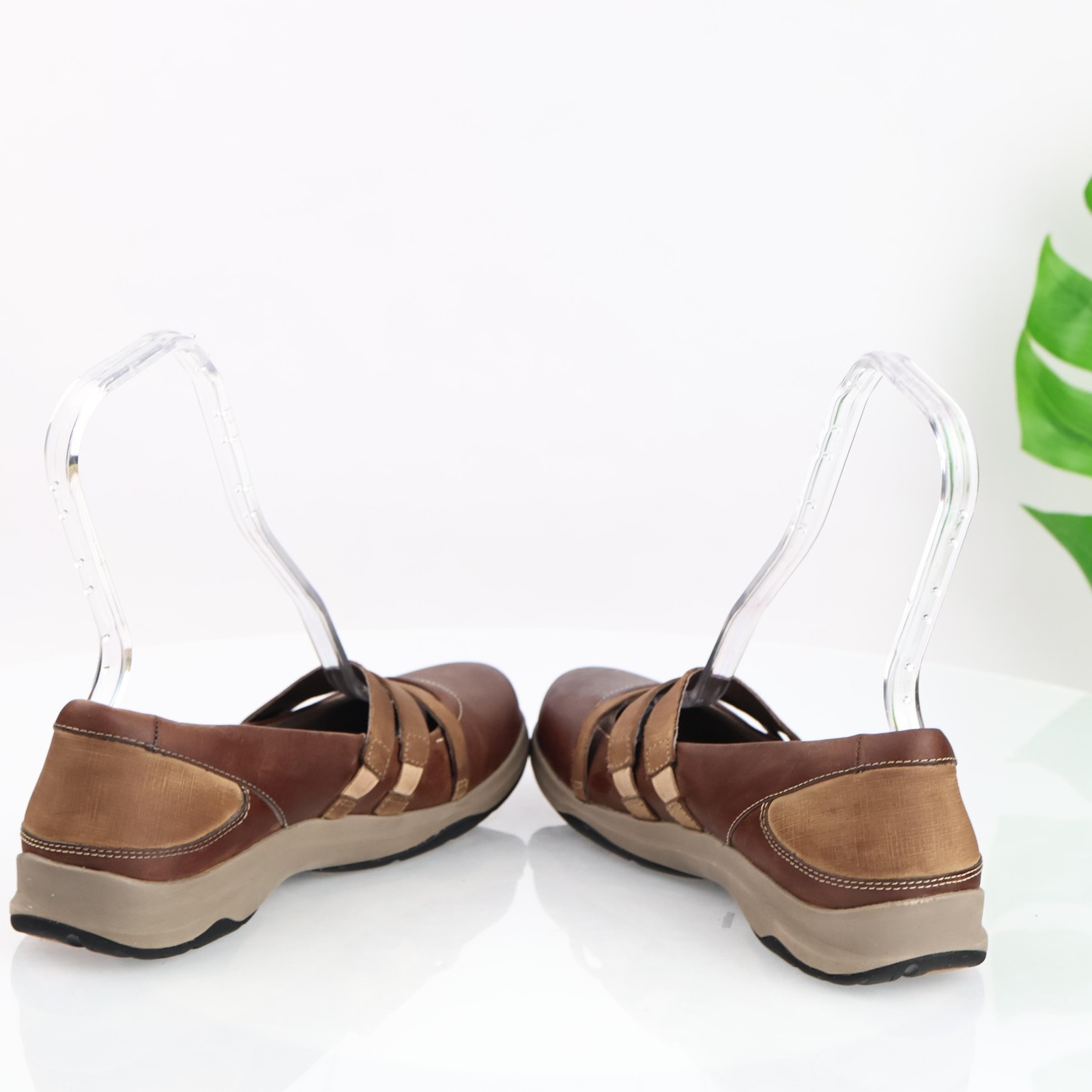Ahnu Teva Womens Merritt Mary Jane Flats Size 10 Tan Brown Leather Comfy Shoes