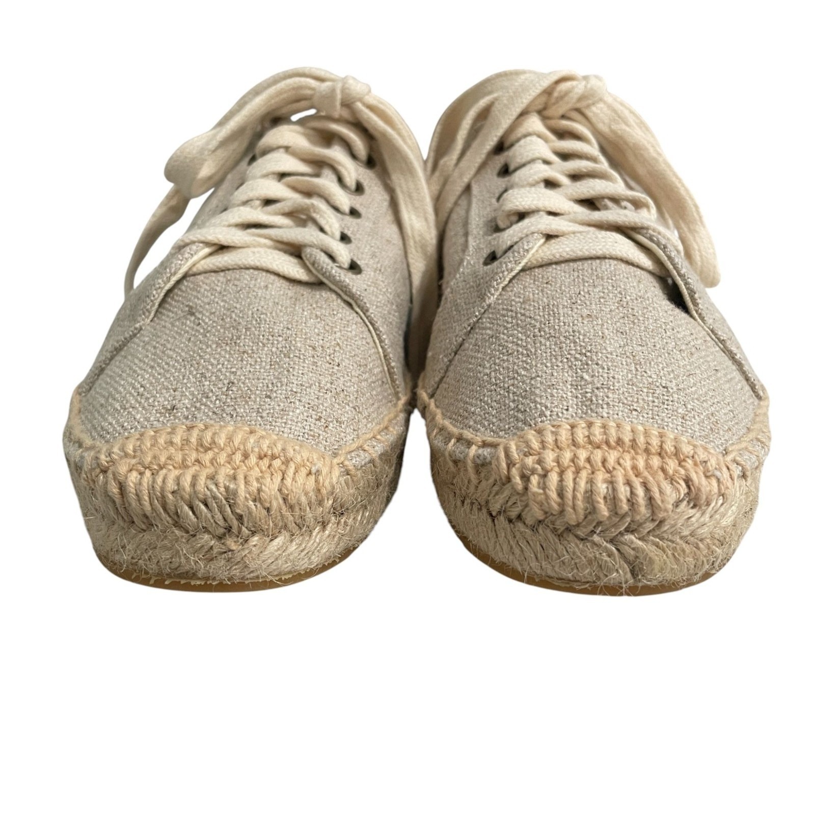 Tonivis Canvas Espadrille Sneakers Size 7 Natural Boho Coastal Summer Shoes