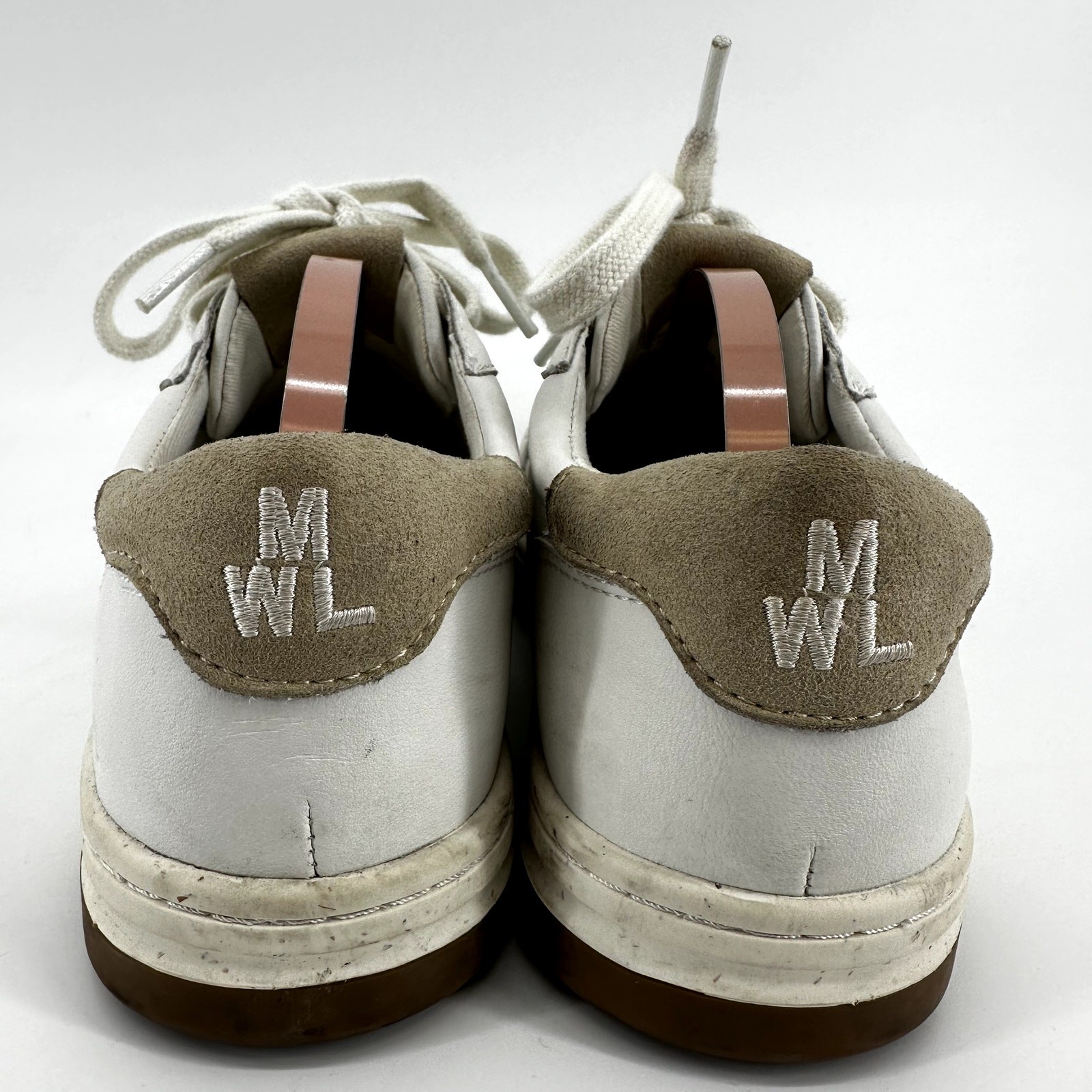 Madewell Court Leather Sneakers Cloudlift Lace Up Low Top Ivory Multi W6.5 M5
