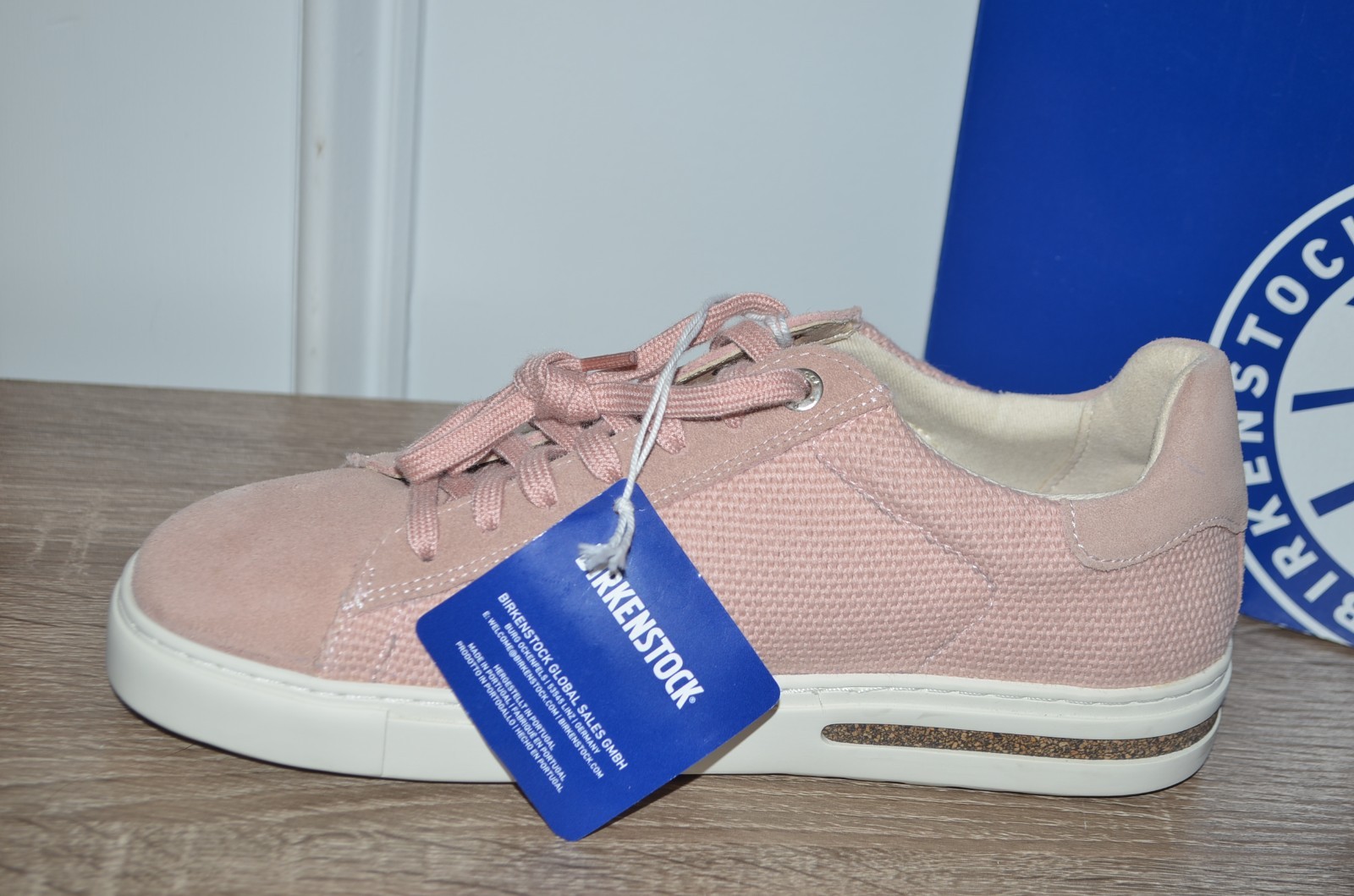 Birkenstock Bend Low Top Lace Up Sneaker Soft Pink Suede Womens EU 39 US 8- 8.5