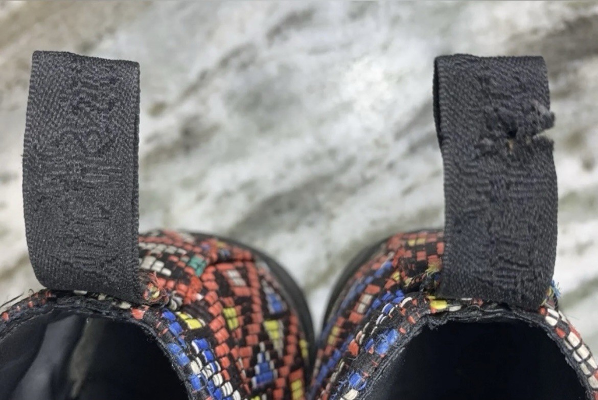 Size 9 – DR MARTENS Daytona Women’s Ankle Boot. Multicolor Woven Aztec Mosaic