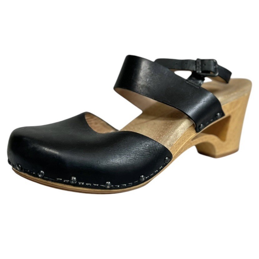 Dansko Thea Slingback Clogs Women’s Sz 11.5/12 Black Leather Mary Jane Sandals