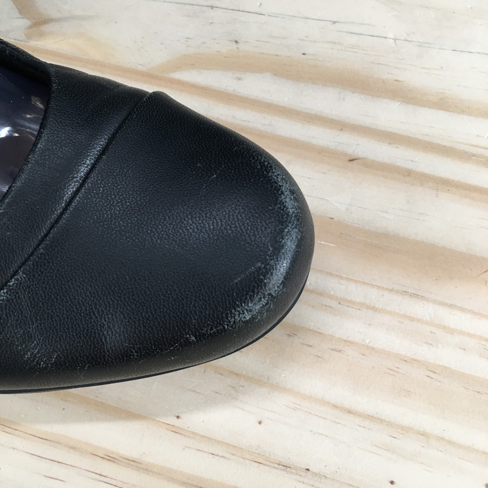 Unstructured By Clarks Shoes Womens 8.5 Wide Mary Jane Black Almond Toe Block
