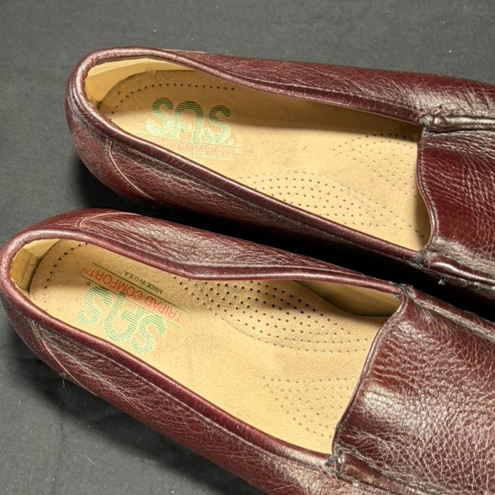 🚨 SAS Women’s Leather Brown Moccasin Loafers Comfort Shoes Size 10 W 👞