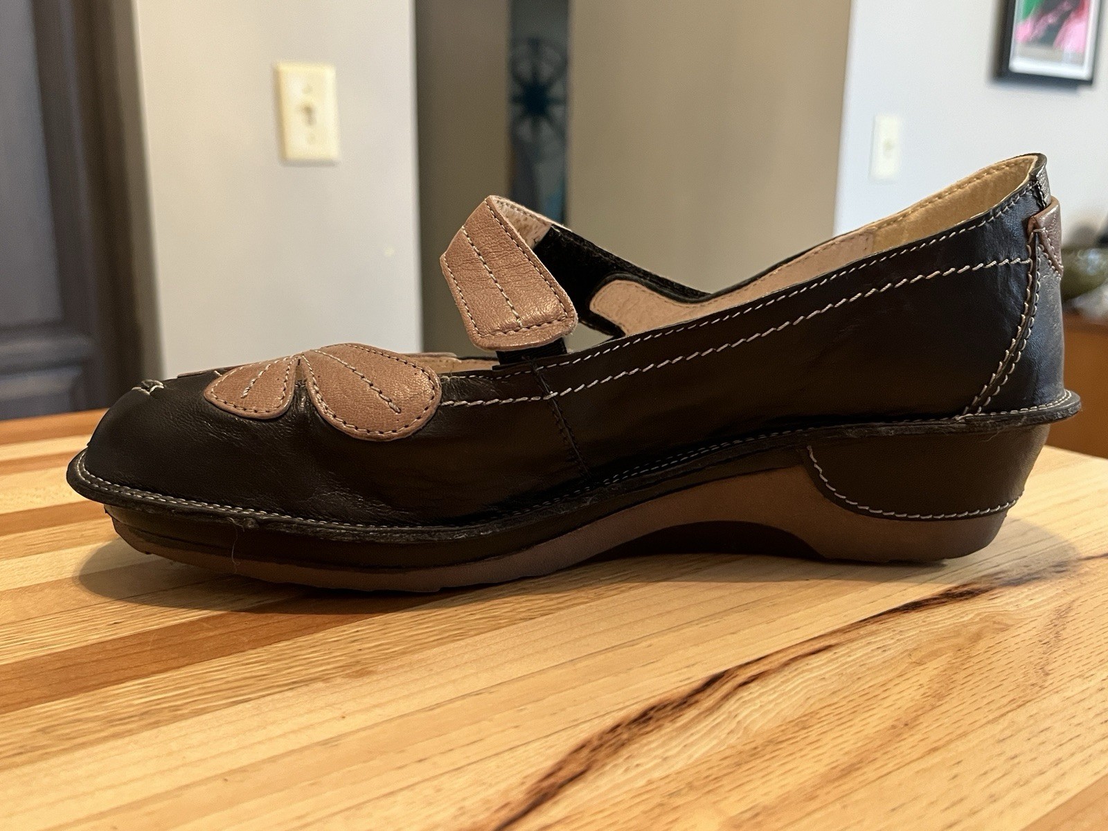 Softwaves Softy’s Light Mary Jane Leather Flower Platform PumpShoes Womens 7 38