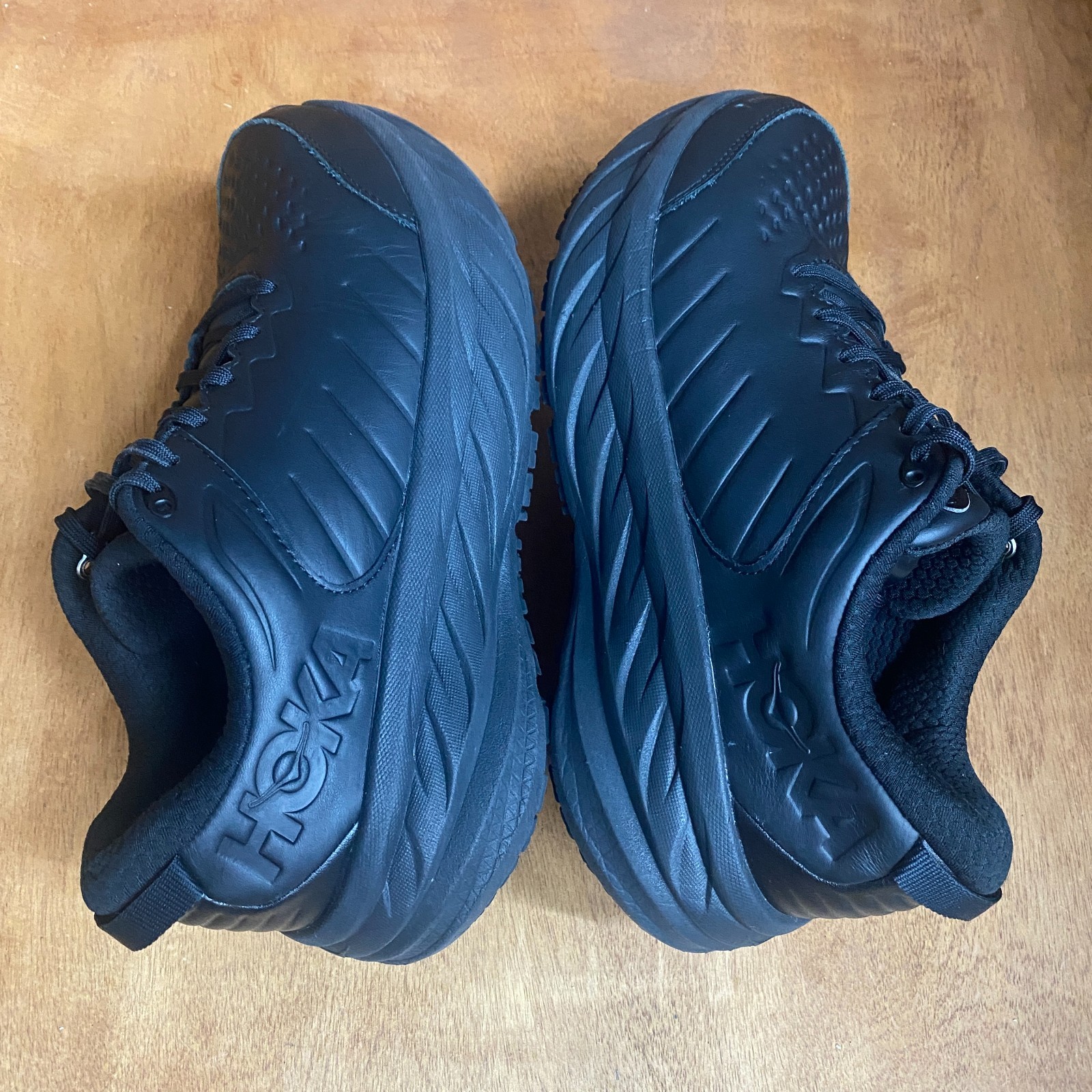 Hoka One One Bondi SR Shoes Womens Size 11 Black Oil Slip Resistant 1110521 BBLC