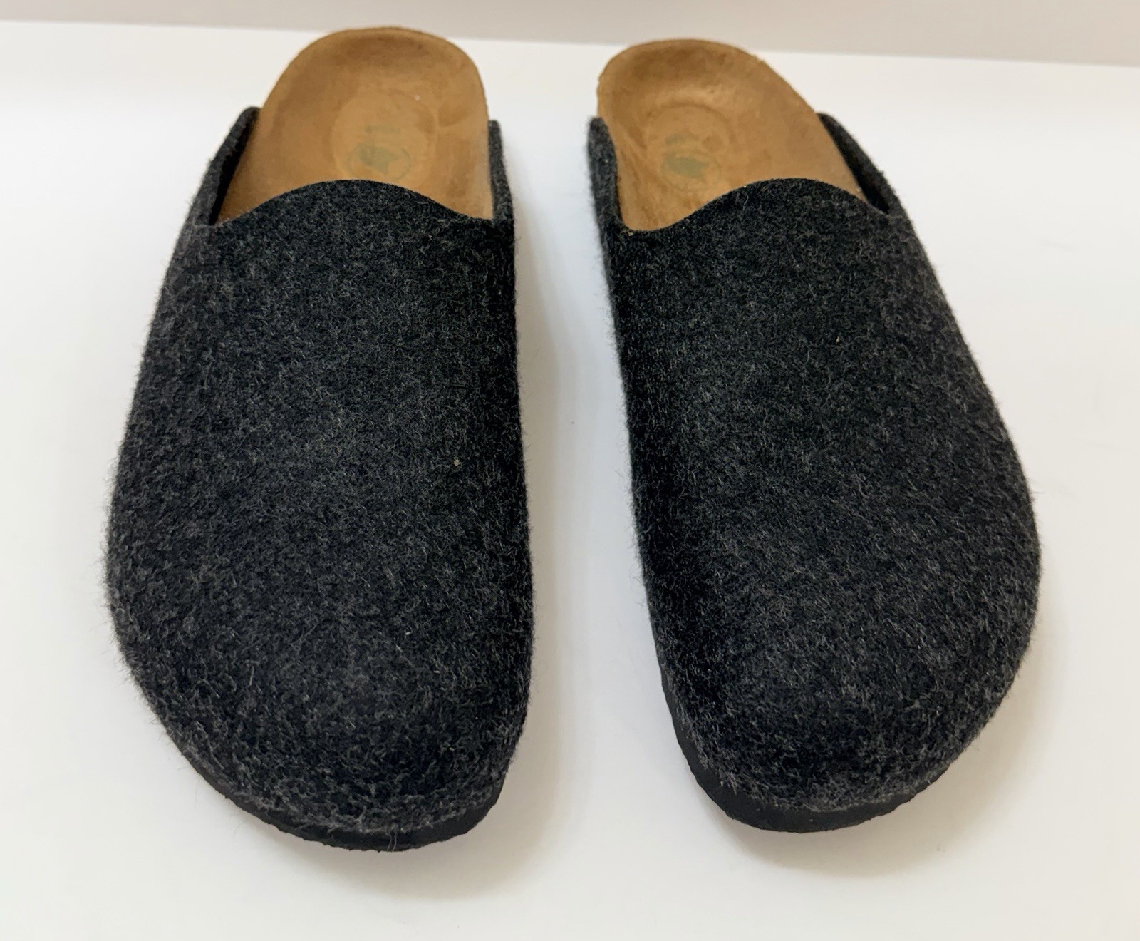 Birkenstock Amsterdam Slide Clogs Shoes Women Sz 8.5 ~9 Anthracite Grey Wool