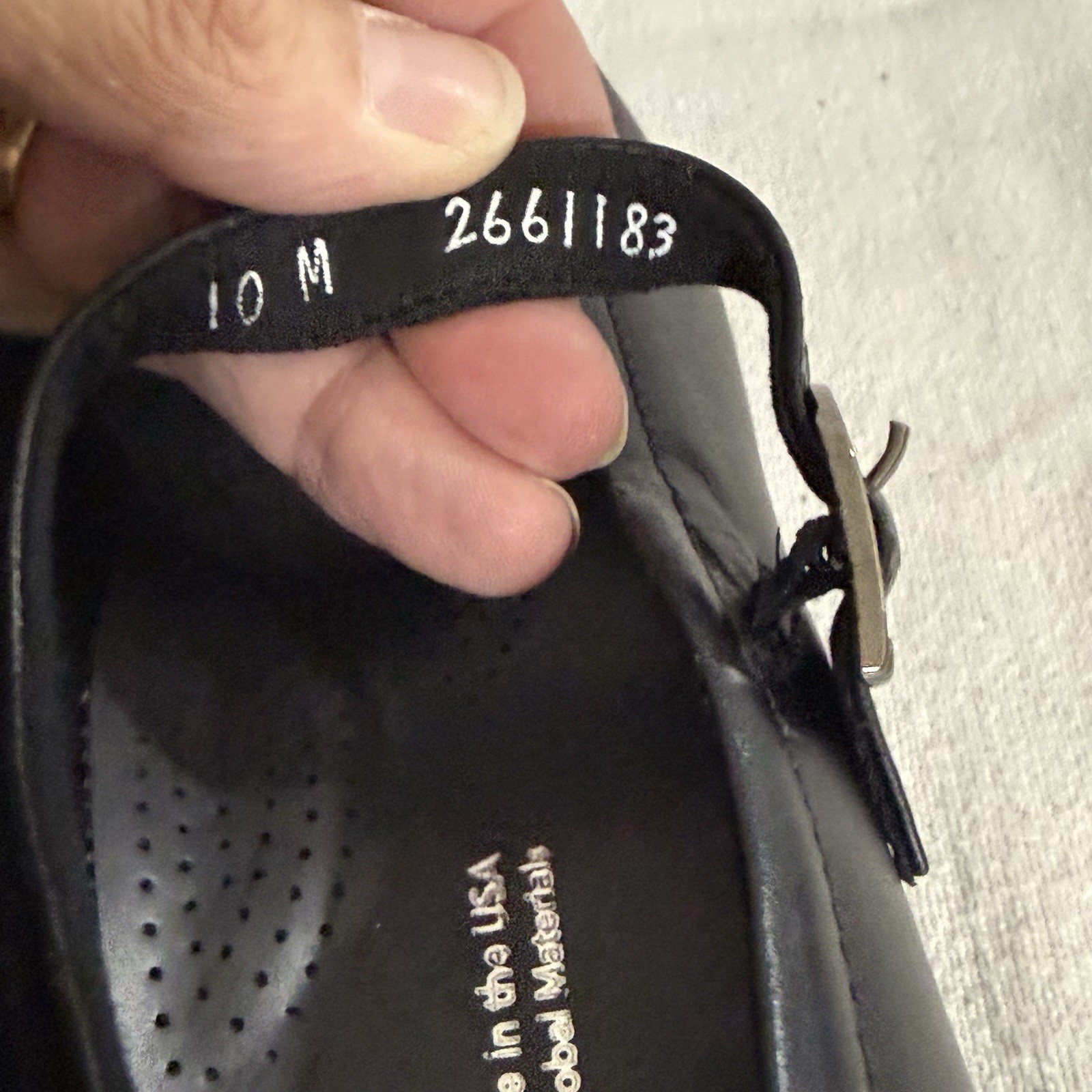 SAS Maria Women’s Black Leather Mary Jane Comfort Shoes Size 10 Tripad USA Made