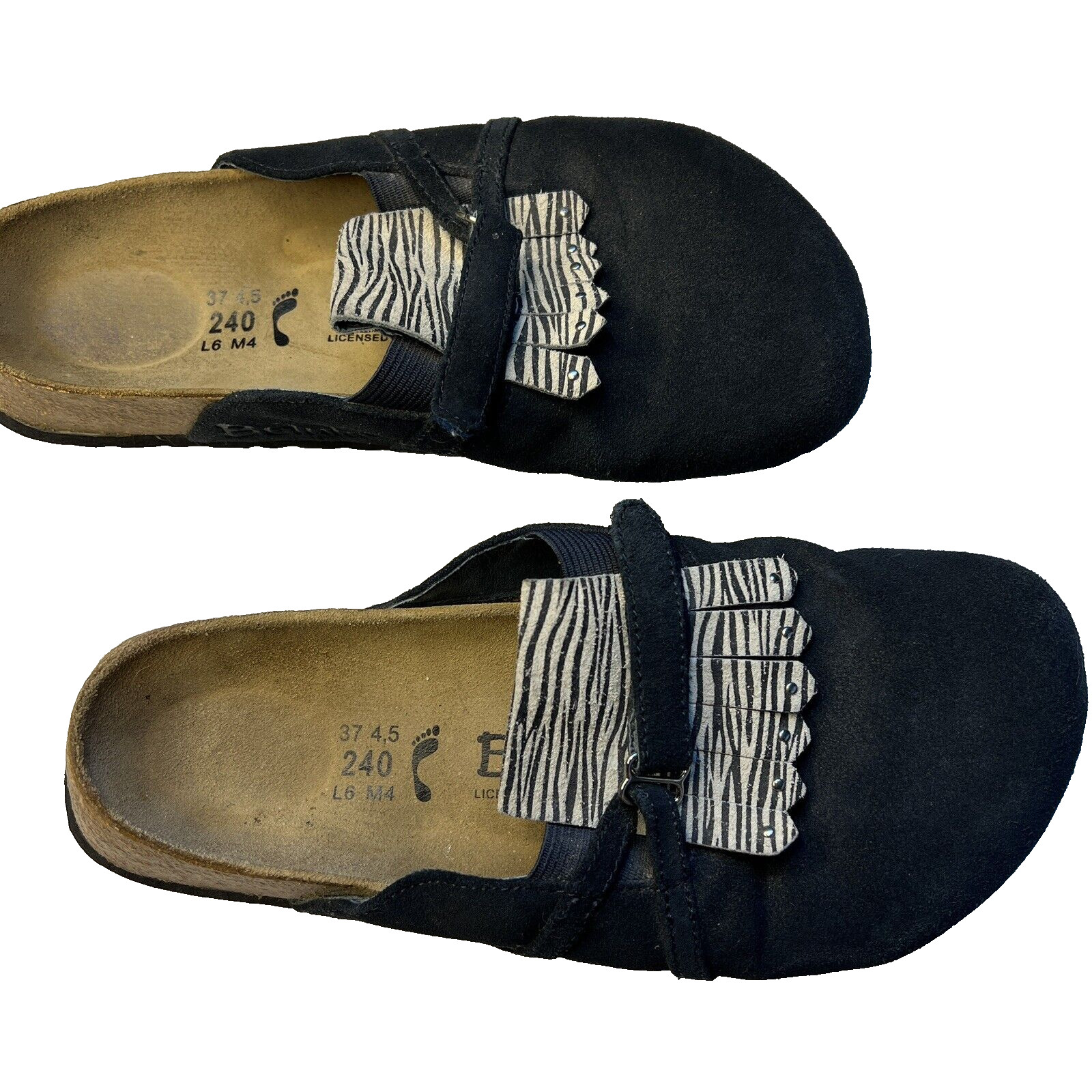Birkenstock Betula Boston Black Suede Clogs Women’s Size 37 Narrow
