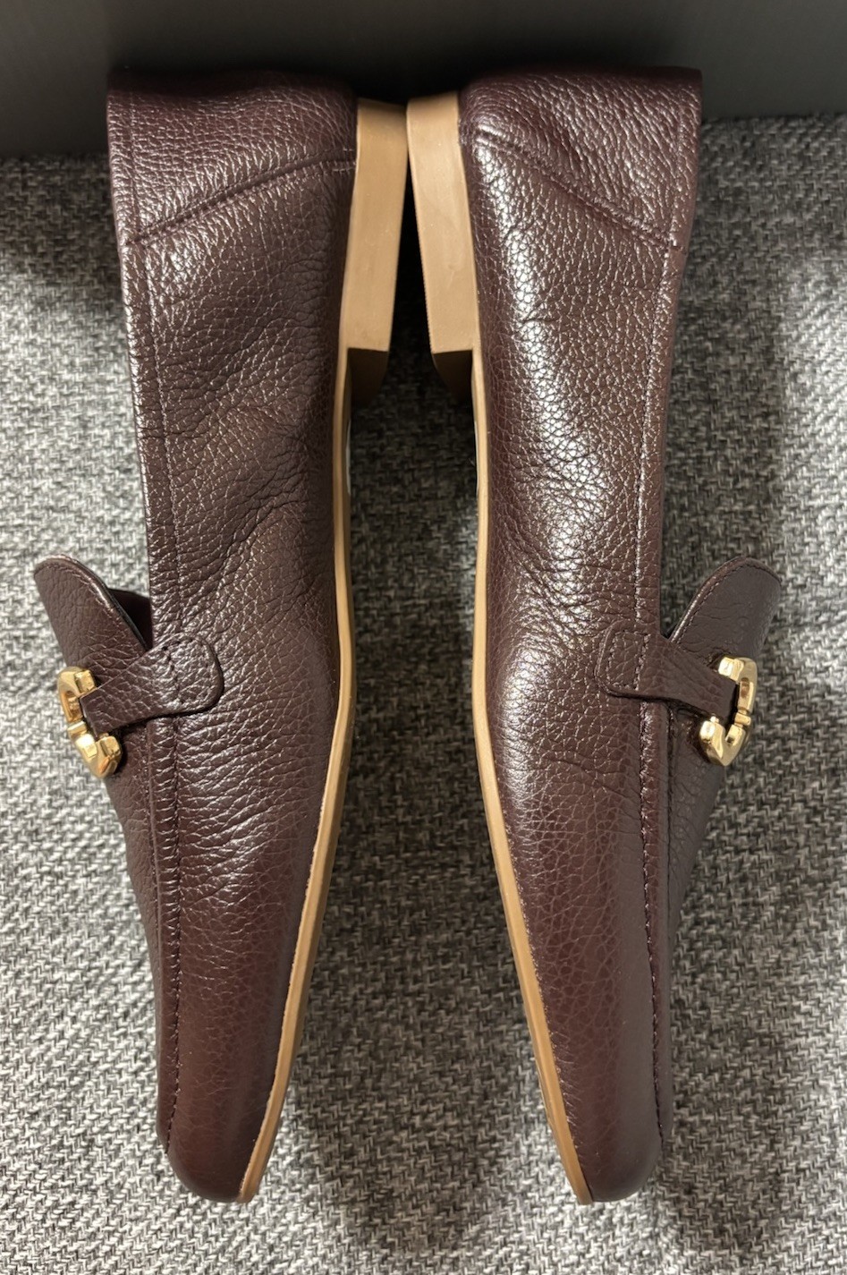 AREZZO EMMA SLIP-ON LOAFERS Women’s SIZE : 8B , Color: Grape Brown