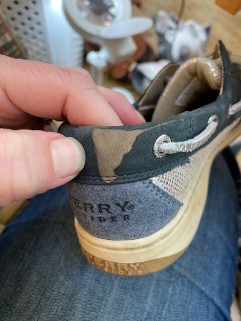Sperry Women’s Top-Sider Blue Koifish Textured Stripe Slip On Boat Shoe Size 5M