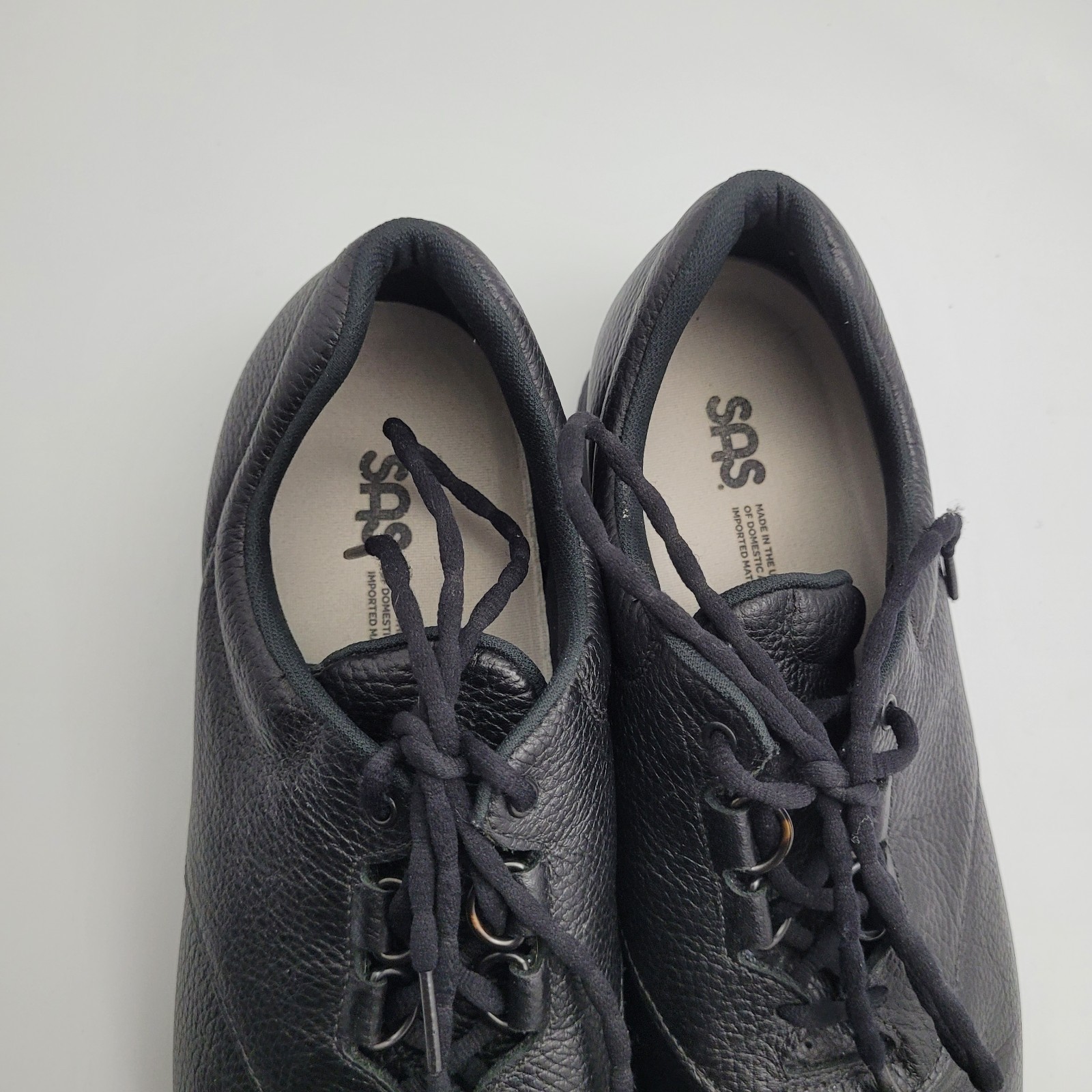 SAS Liberty Slip Resistant Shoes Womens 10.5 WW Black Leather Work Walking