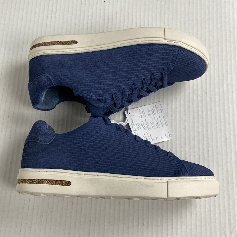 NEW Birkenstock Bend Low Suede Leather Sneaker EU37 Corduroy Indigo Narrow Fit