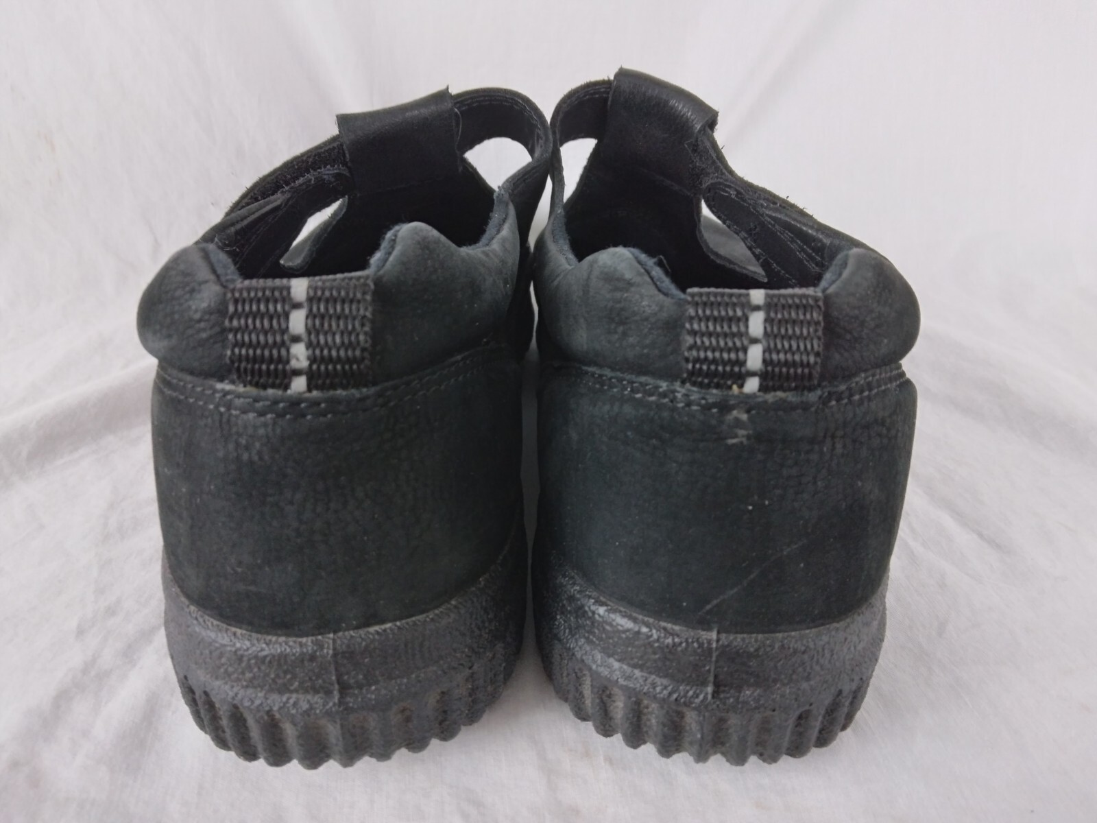 Ecco Soft Shoes Mary Jane Suede Black Hook & Loop Womens Size 40 US 9 9.5