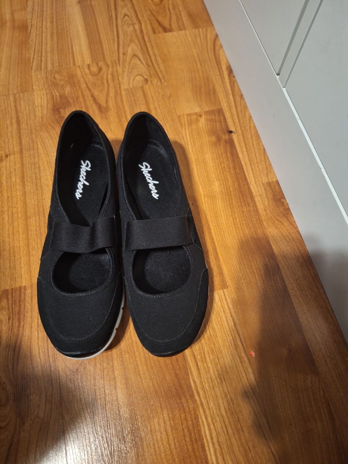 SKECHERS Flex Asana Women’s Mary Jane Slip On Shoes Black Size US 9