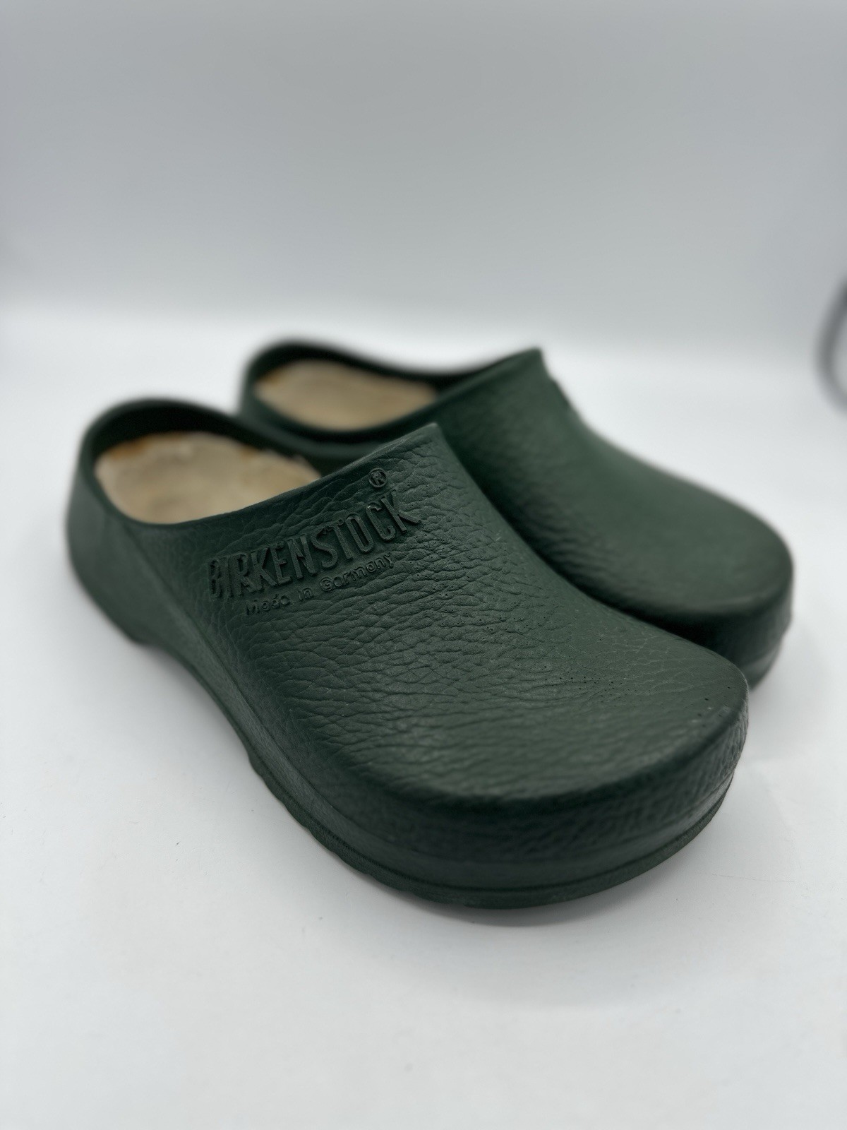Birkenstock Super Birki Green Clogs Womens 5 EU 36 Made Germany Garden Shoes