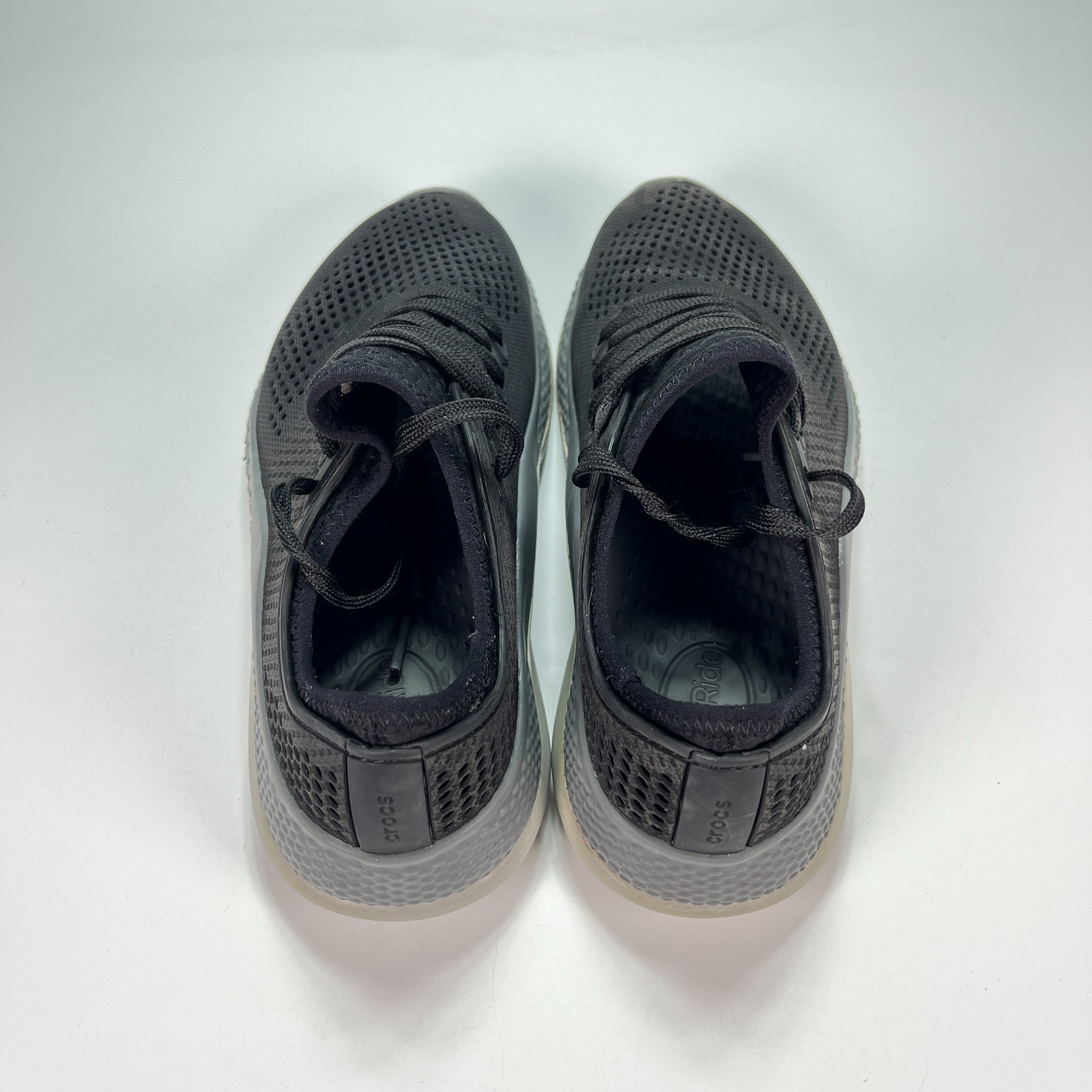 Crocs LiteRide 360 Pacer Black Gray Comfort Walking Shoes 206705 Women’s Size 7