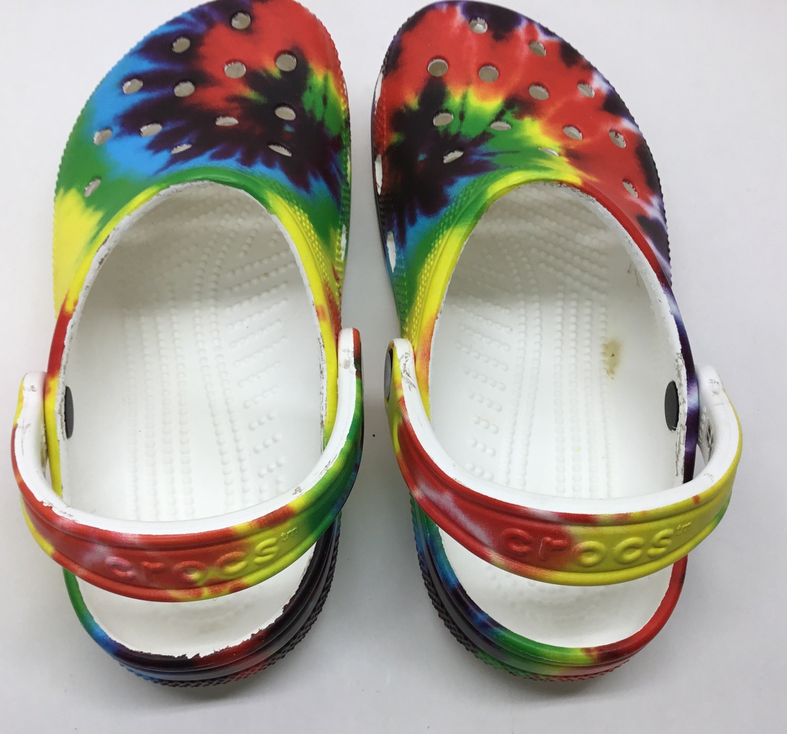 Crocs Tie Dye Multi Color Clog Slip On Shoes Size M4 W6 Colorful