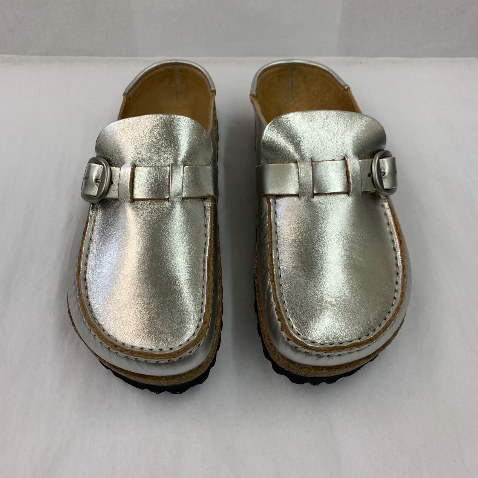 Birkenstock New w/o Box Buckley Silver Nubuck Leather Narrow Width Select Size