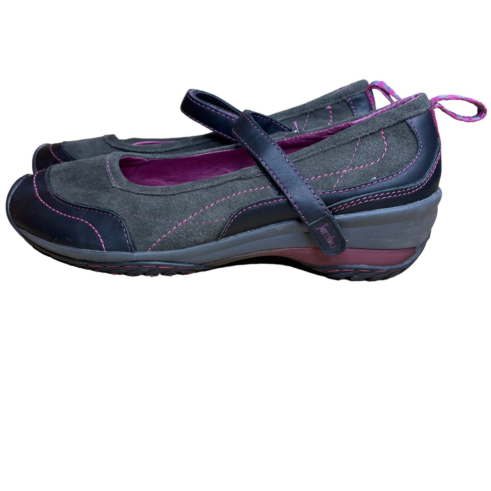 Jambu Formosa Womens 9.5 M Shoes Black Casual All Terra Design Wedge Adjustable