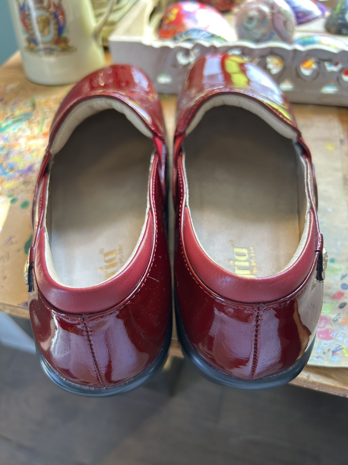 Alegria Women’s Cherry Bomb Patten Leather Slip On Clog Shoe 42