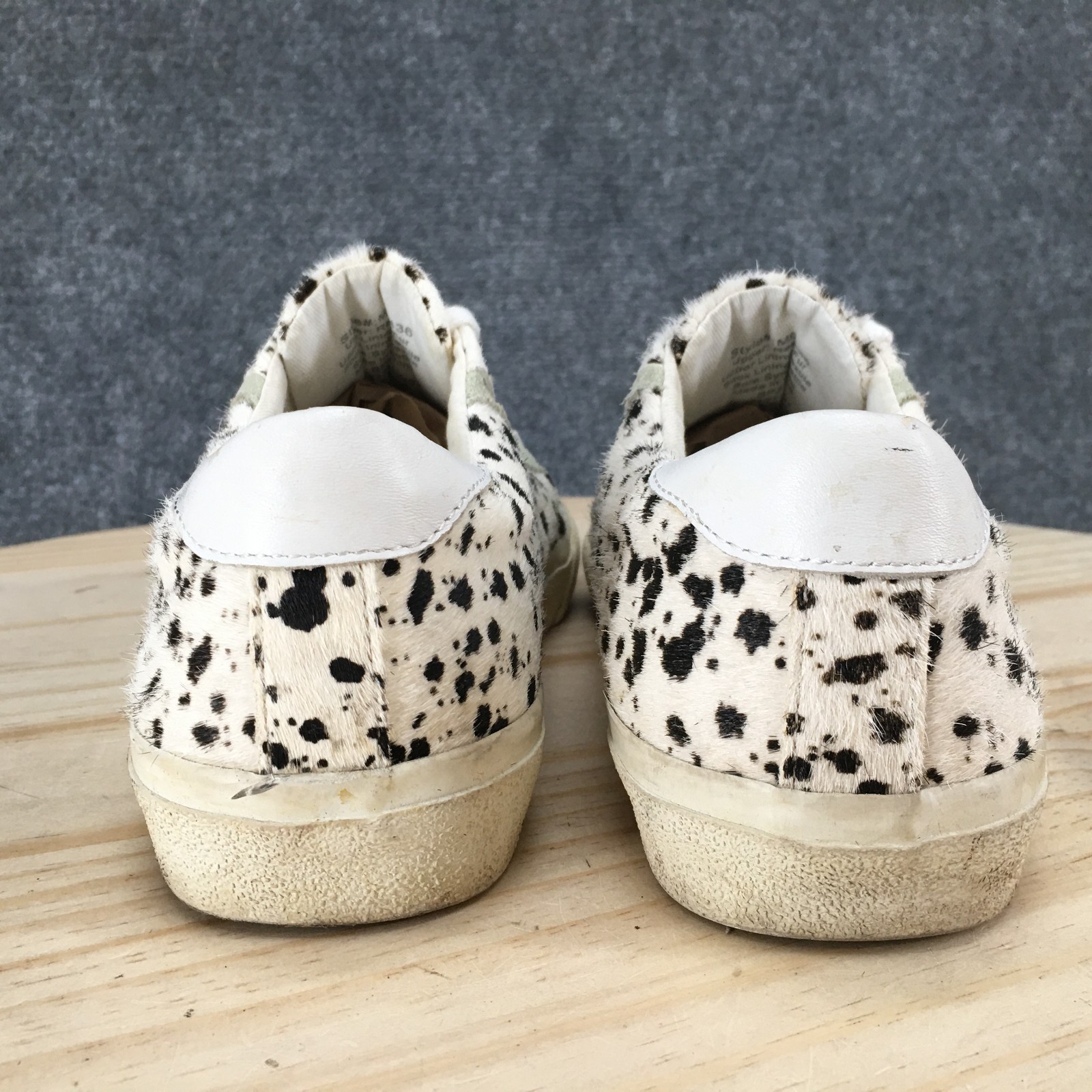 Madewell Shoes Womens 9.5 M Mens 6 M Sidewalk Low Sneakers White Dalmatian Print