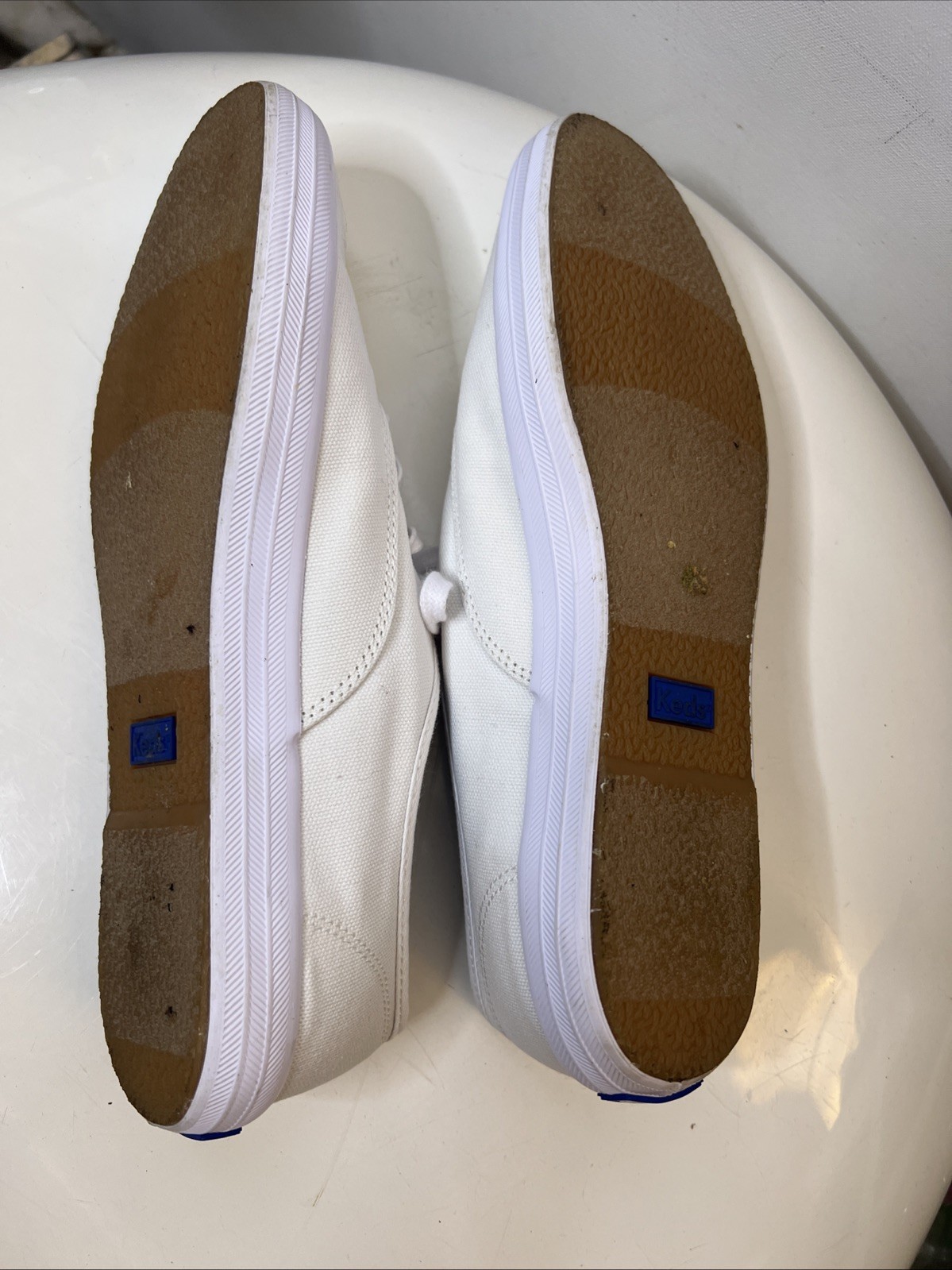KEDS White Lace Up Sneakers WF34000 Canvas Champion Oxford Women’s 9.5