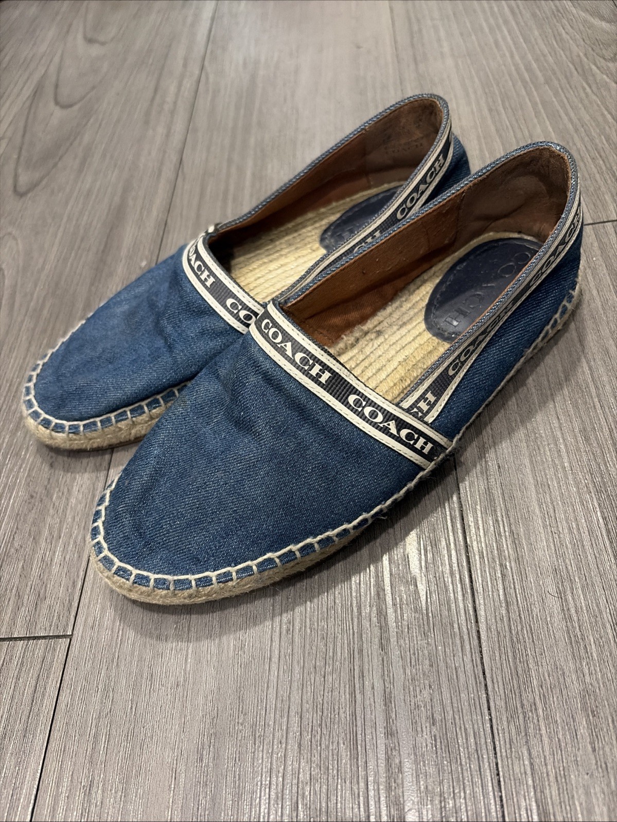 COACH Corrie Espadrille Denim G4837 Womens 5.5