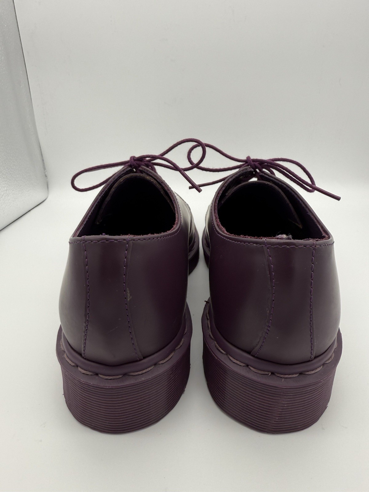 Dr. Martens 1461 Mono Purple Leather Oxford Shoes Womens 8 Grunge Punk Minimal