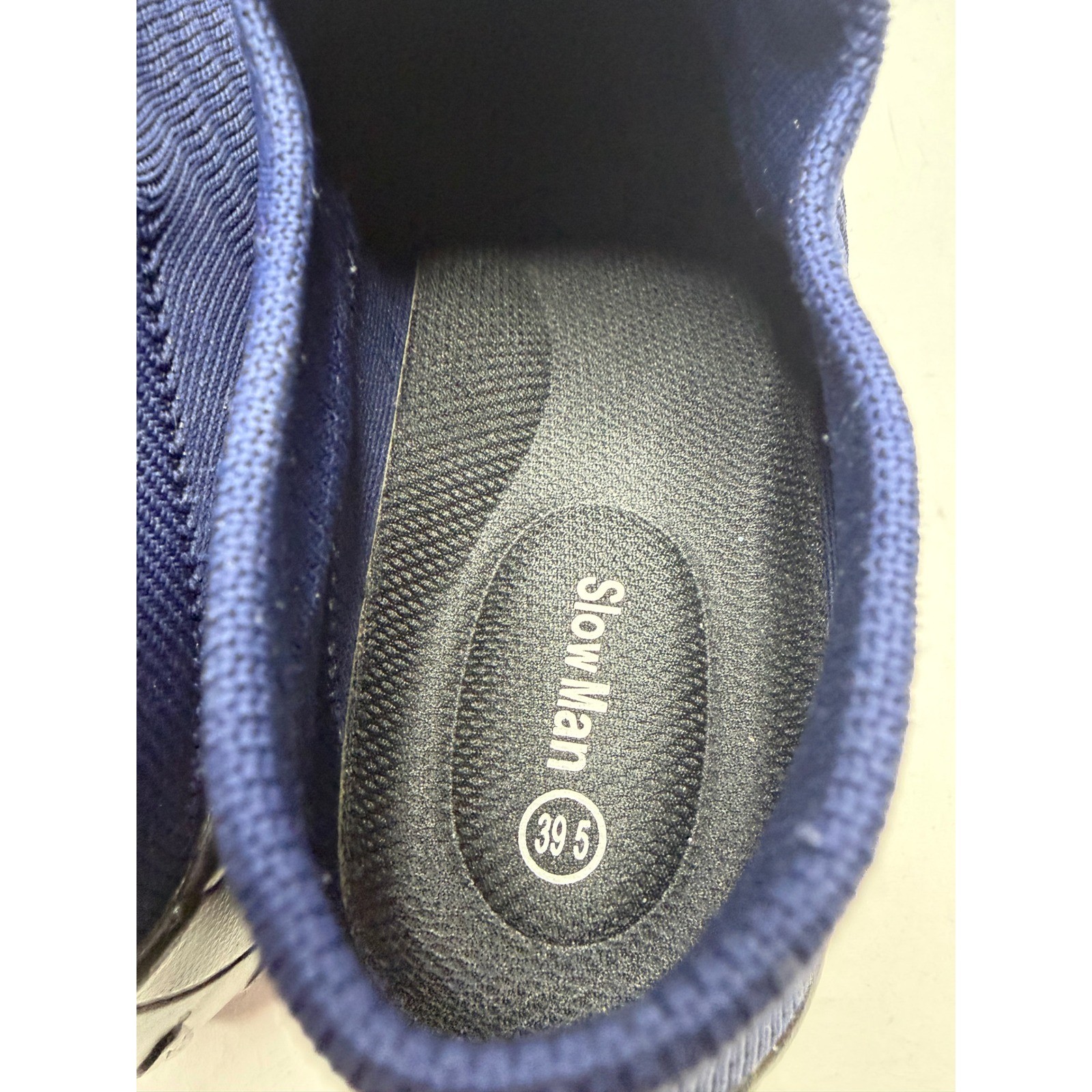 Slow Man Women’s Walking Shoes Sock Sneakers Navy Blue Size 9