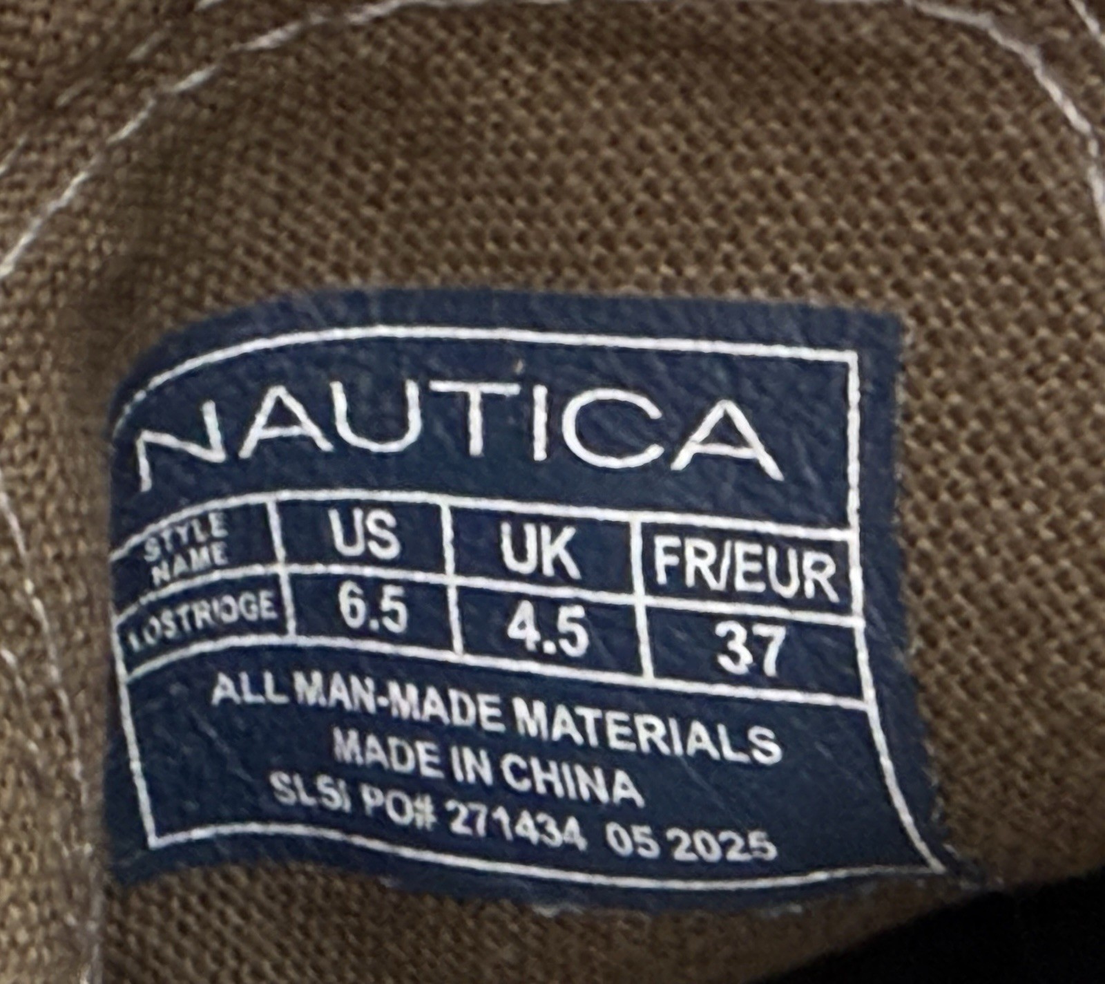 Nautica Lostridge Dark Buckskin Slip On Shoes Comfort Womens 6.5