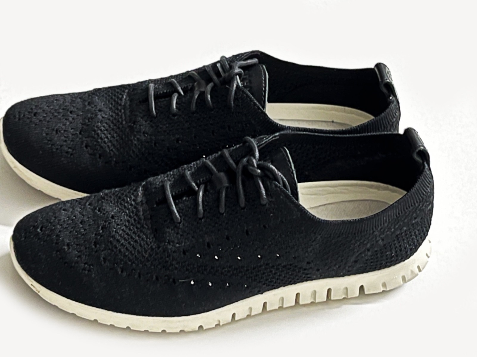 NEW• Cole Haan • Womens Light Oxford Sneakers Mesh Running Shoes Black Sz 7